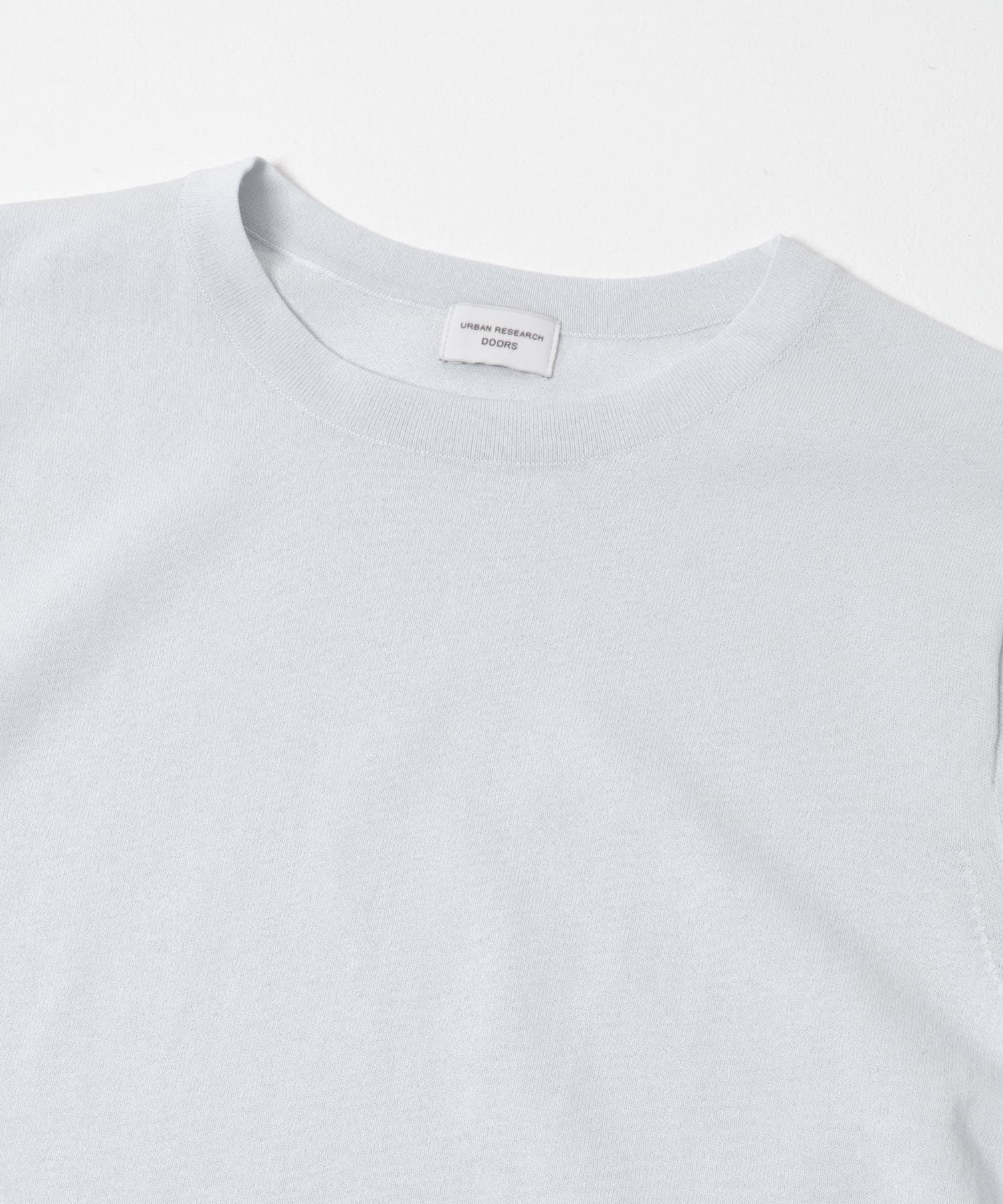 『UR TECH』サマシェアニットハーフスリーブプルオーバー L.BLUE Free