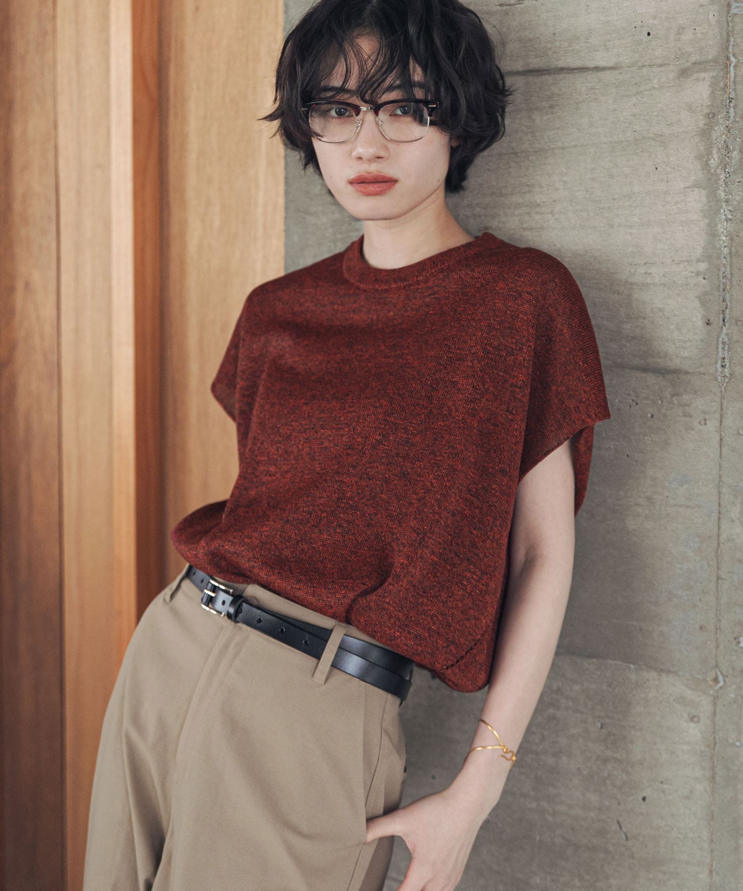 『洗濯可/UVカット』『UR TECH』Aircareフレンチニットプルオーバー