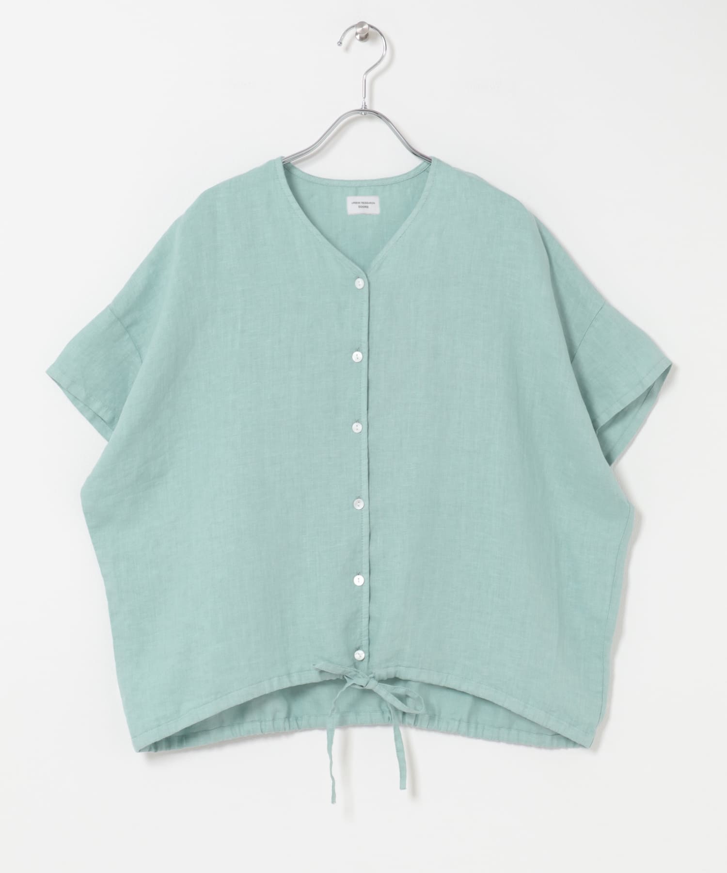 リネンフレンチスリーブドロストブラウス MINT Free