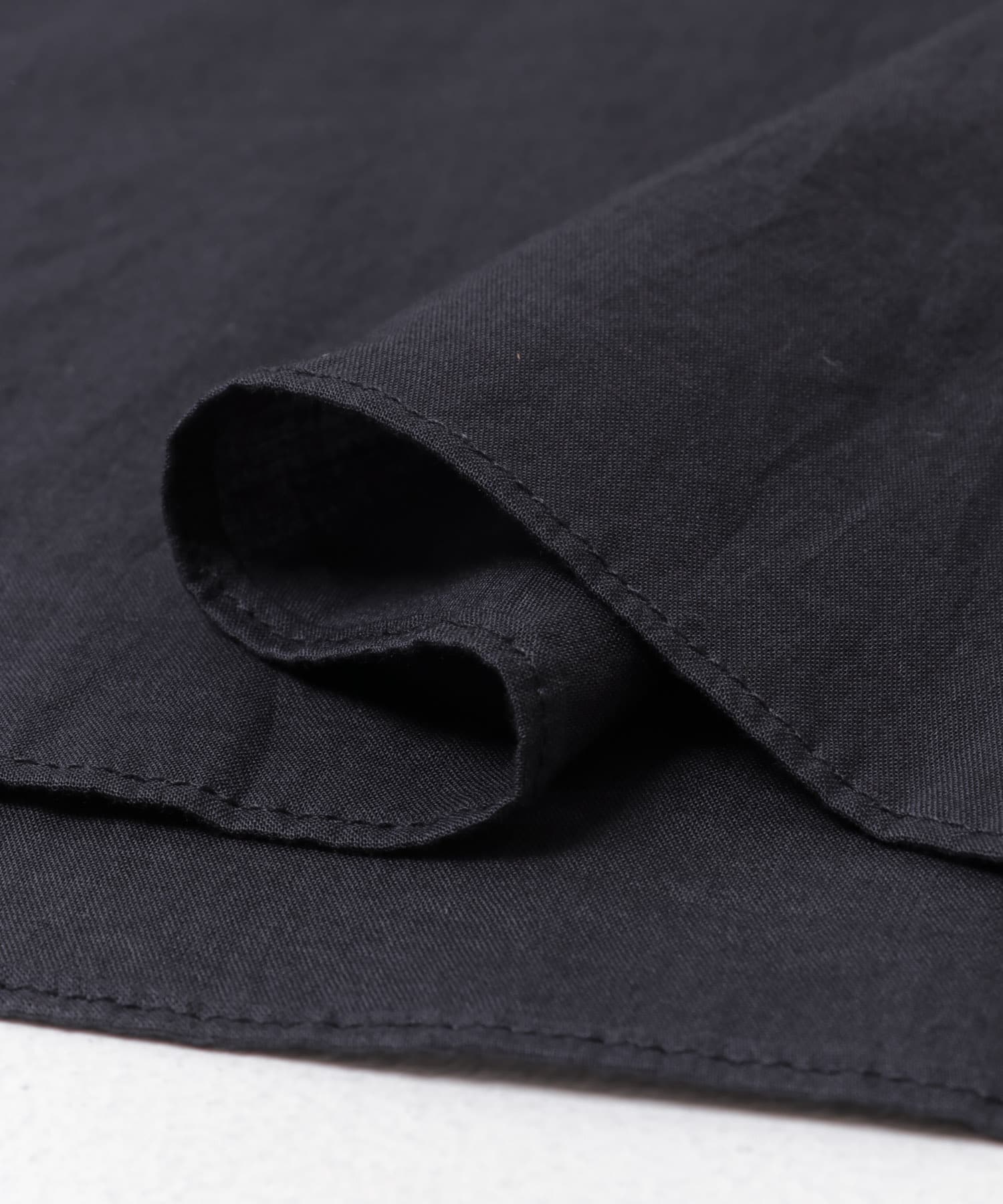 コットンボイルロールアップスリーブブラウス NAVY Free