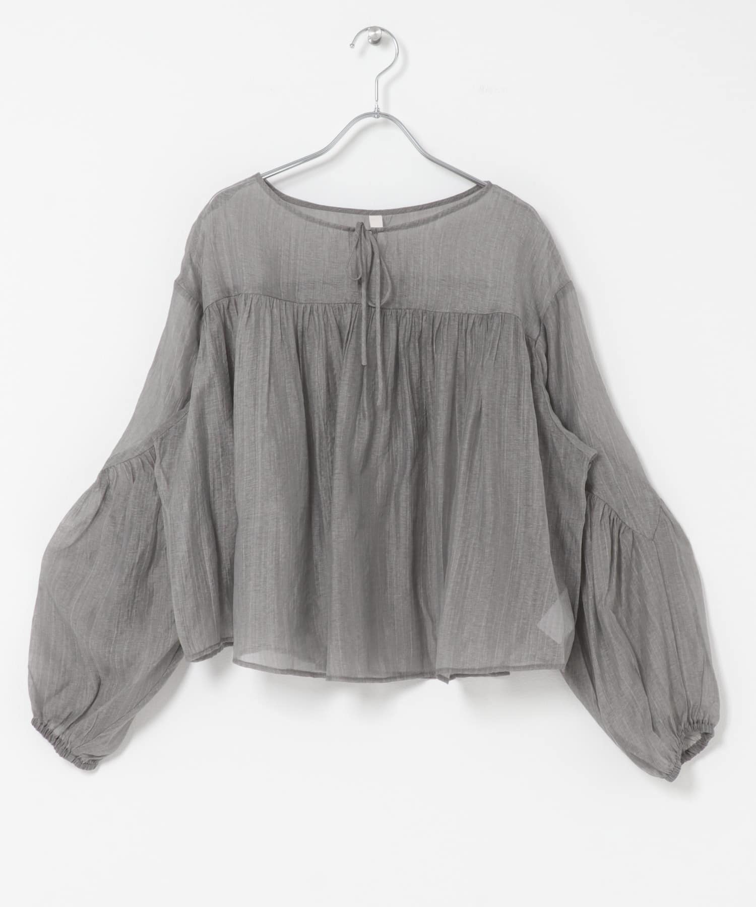 Soft Crinkle Blouse GRAY Free