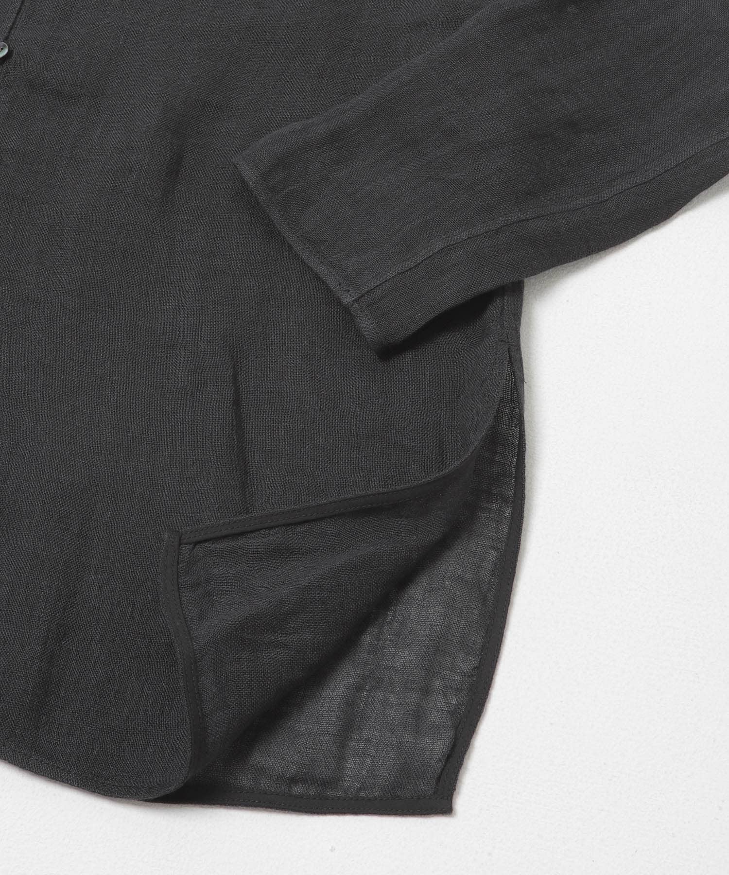 Linen Mesh 2way Blouse BLACK Free