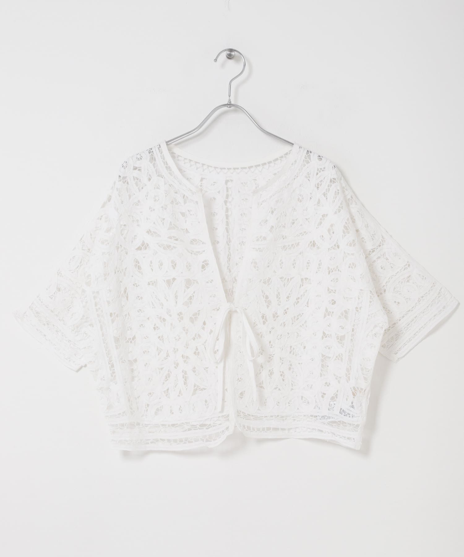 Batten Lace Cotton Blouse OFF Free