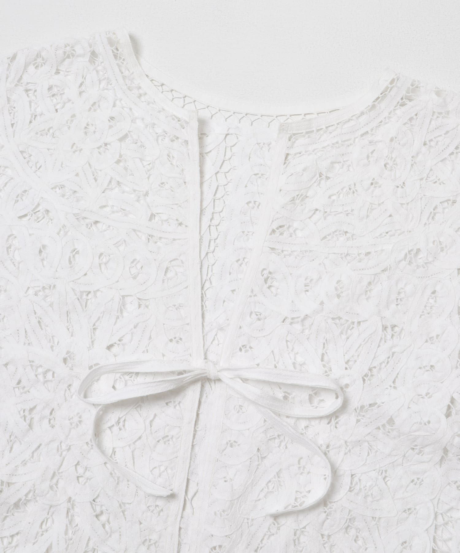 Batten Lace Cotton Blouse OFF Free
