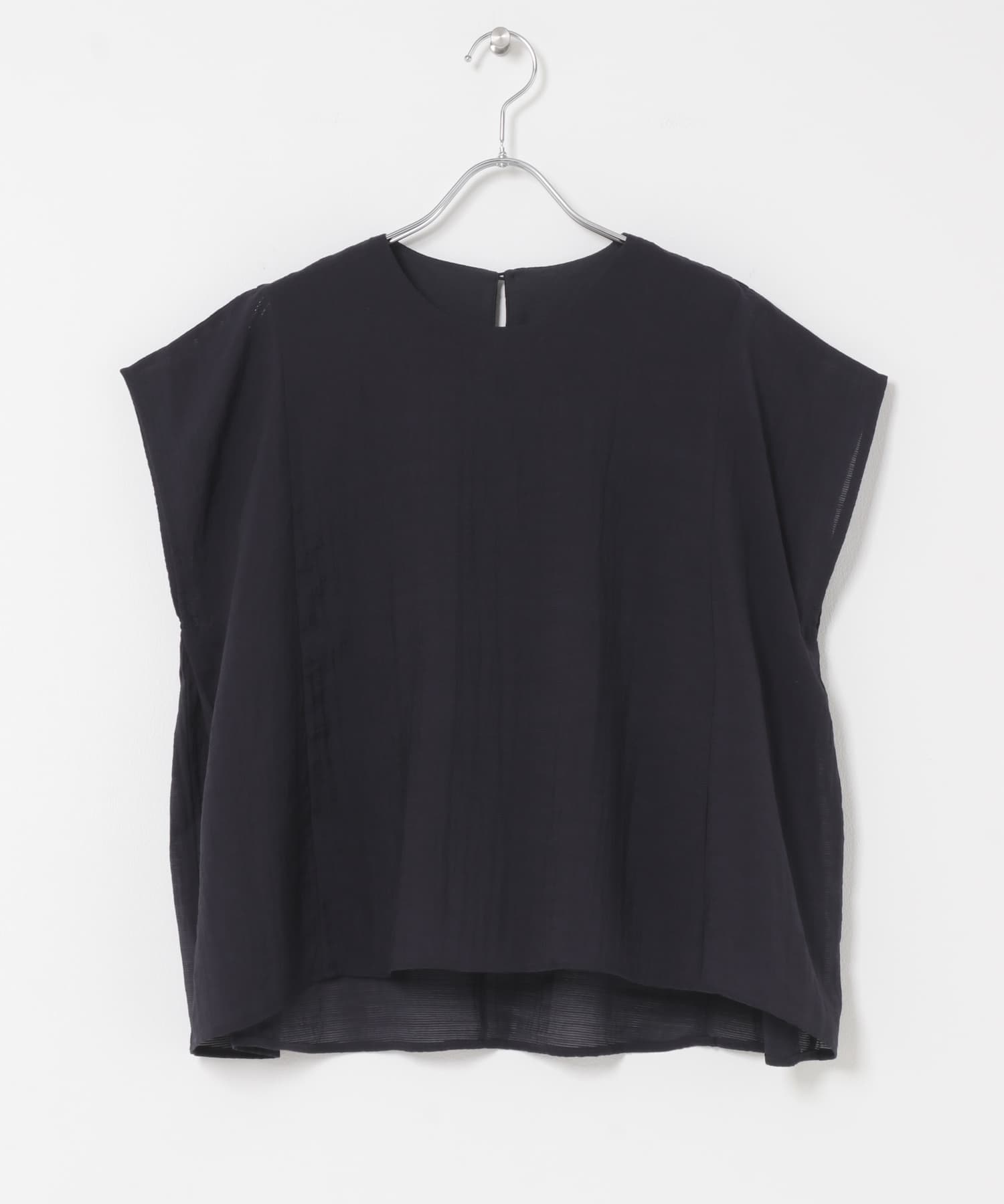 レイヤードフレンチブラウス NAVY Free