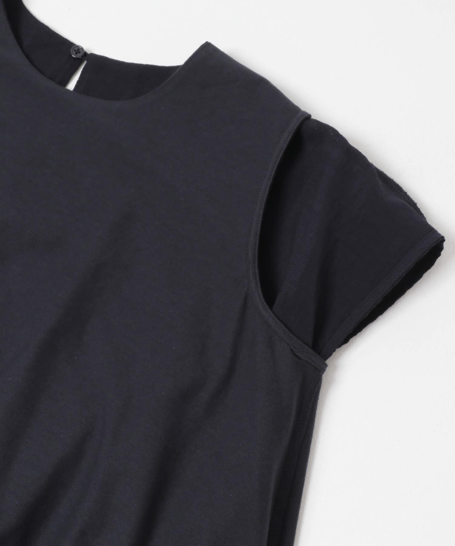 レイヤードフレンチブラウス NAVY Free