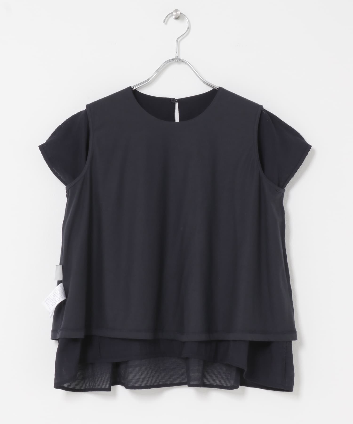 レイヤードフレンチブラウス NAVY Free