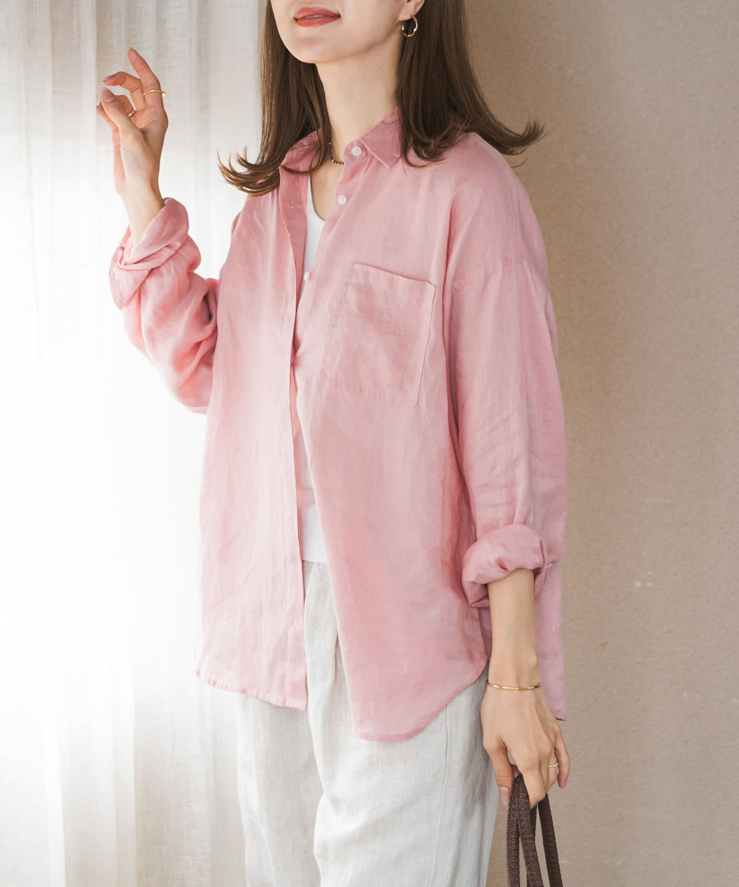 リネンオーバーシャツ