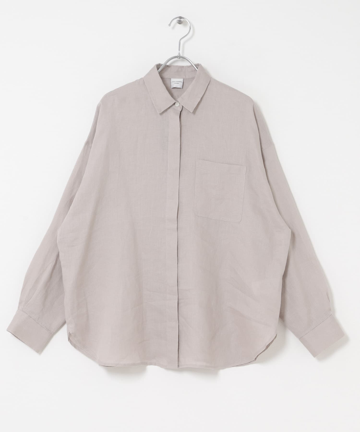 リネンオーバーシャツ L.GRAY Free