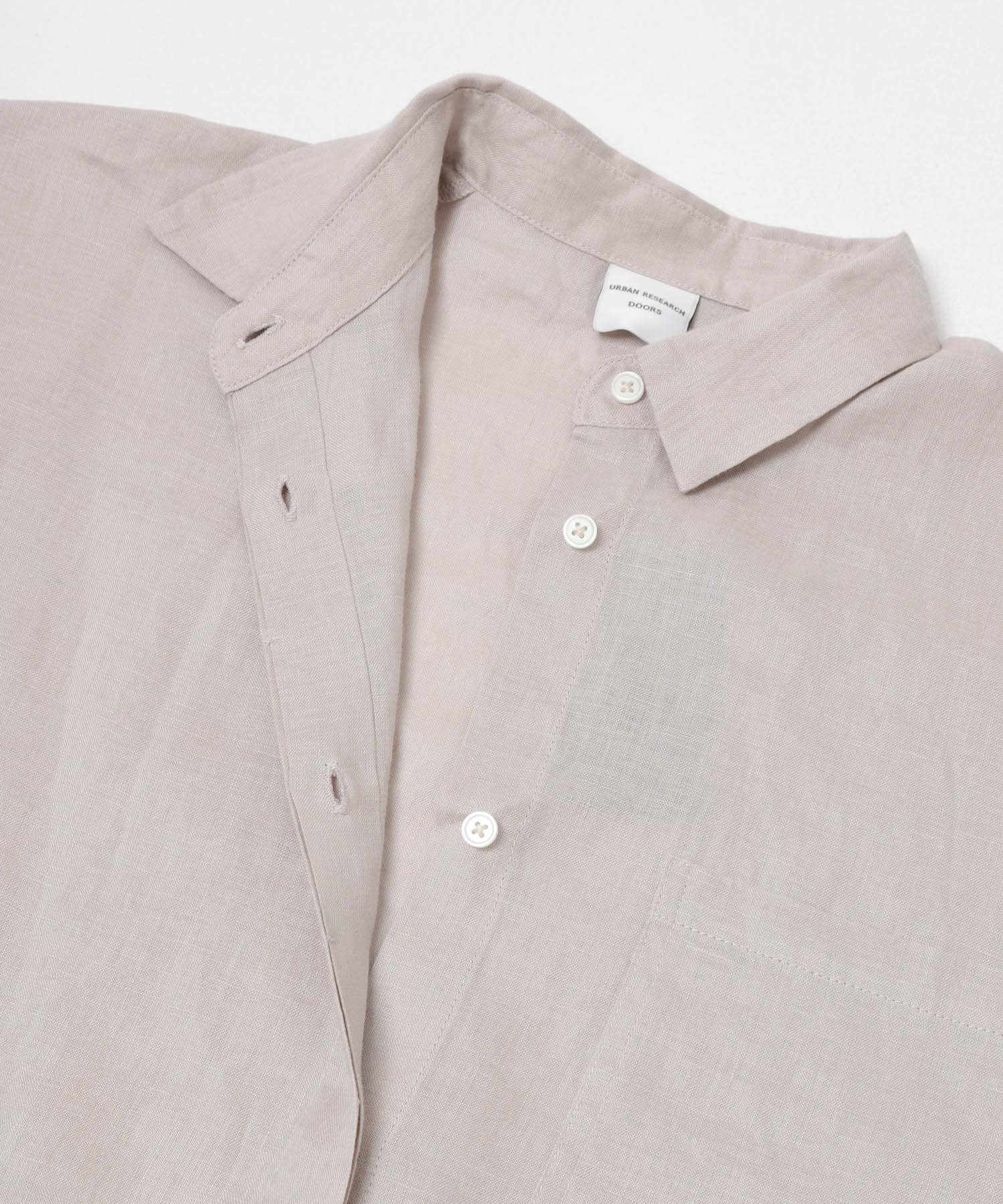 リネンオーバーシャツ L.GRAY Free