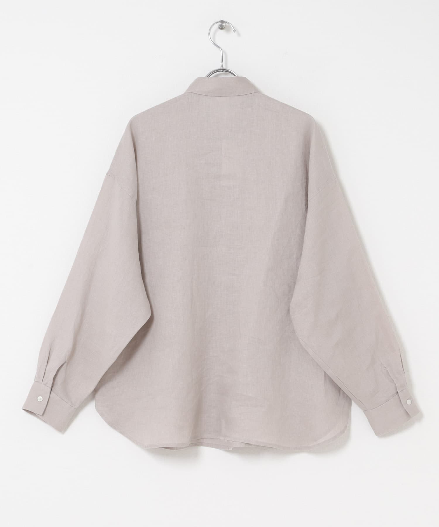 リネンオーバーシャツ L.GRAY Free
