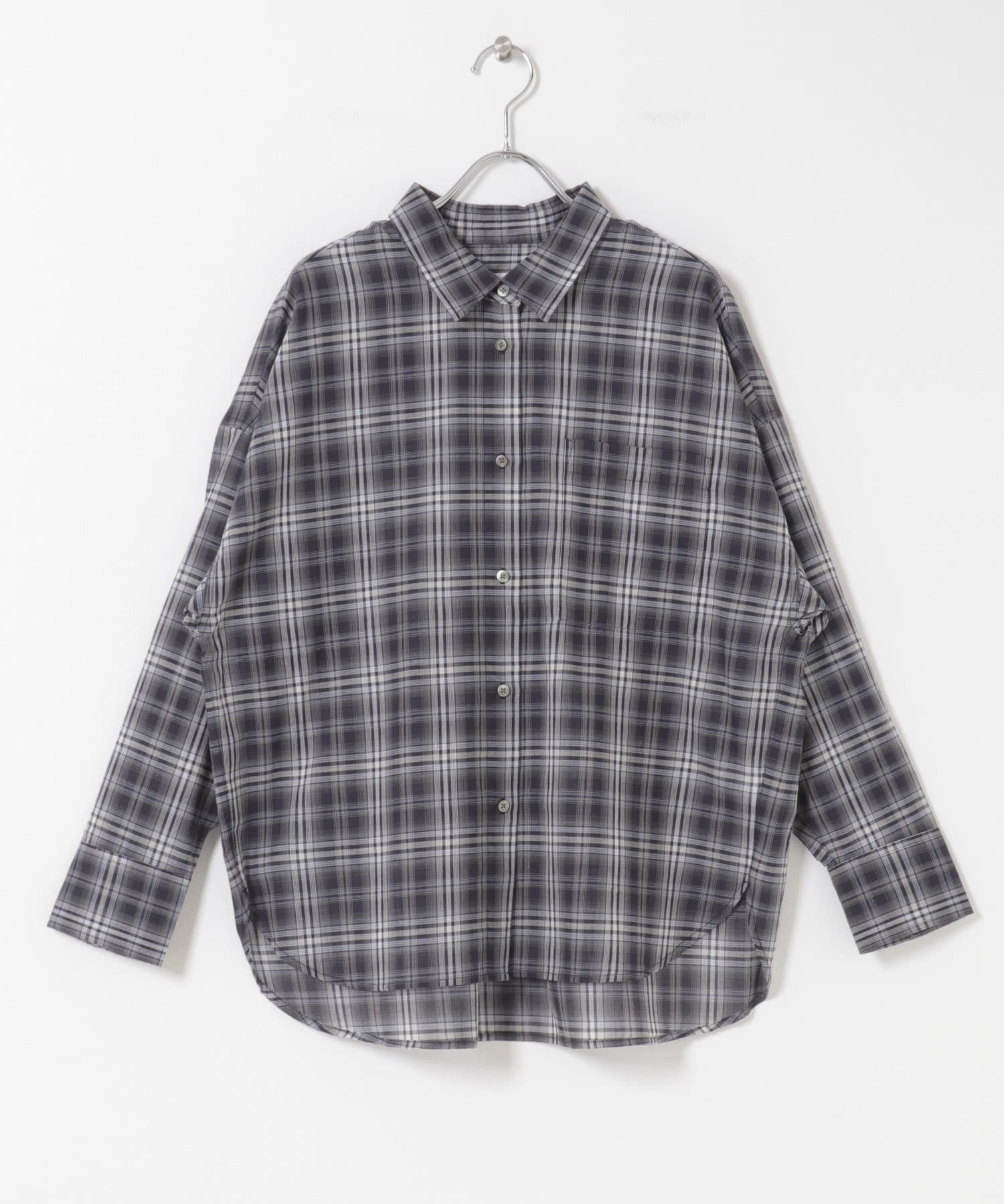 チェックシアーシャツ