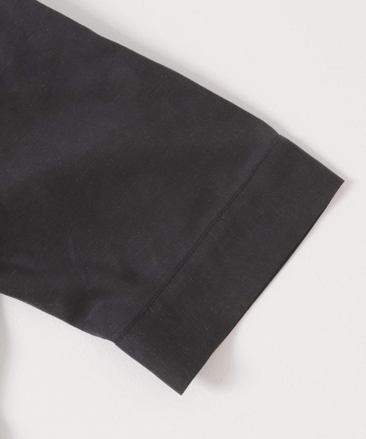 ノーカラーバックギャザーブラウス スミクロ Free