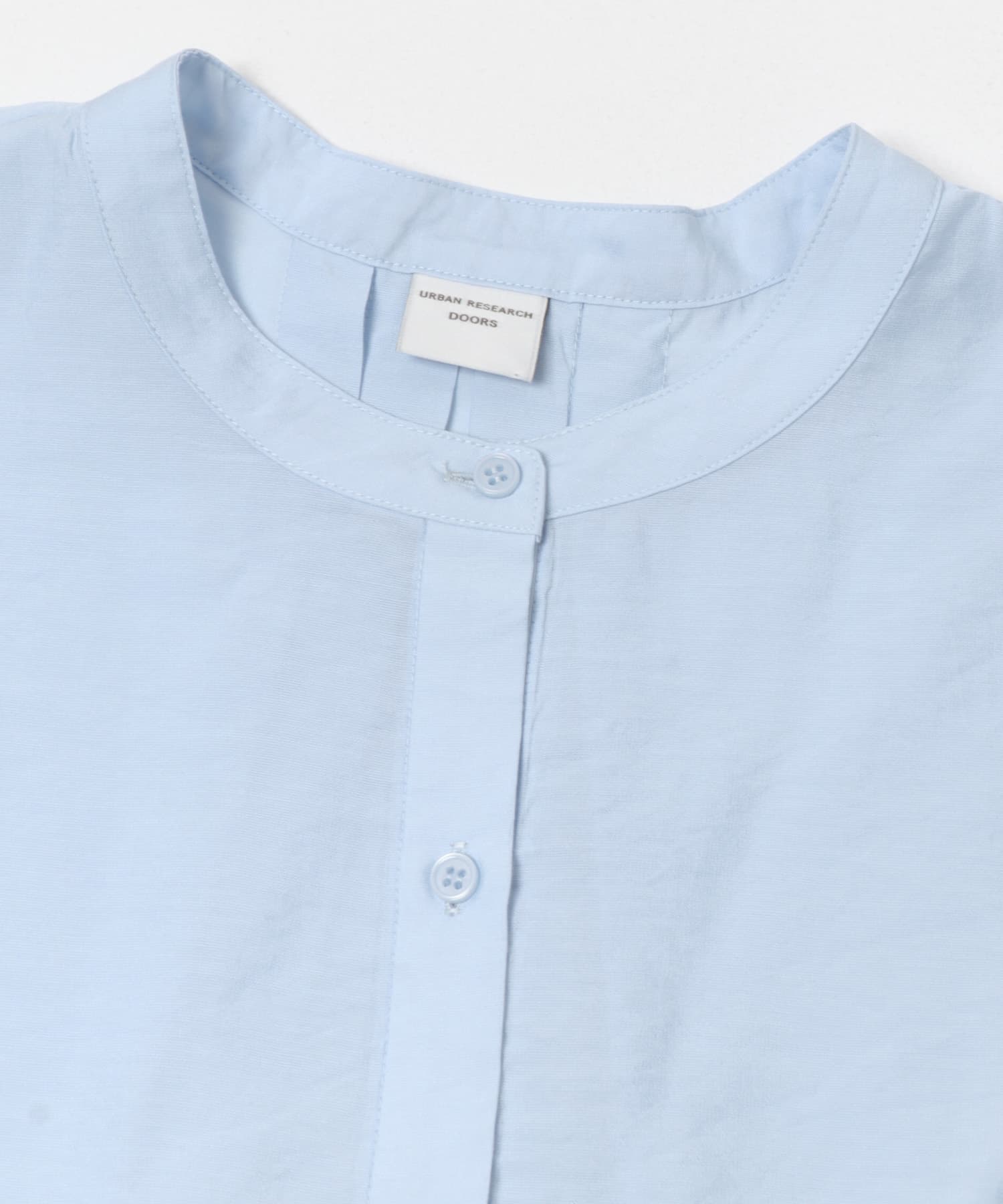 『一部WEB限定カラー』ショルダータックバンドカラーシャツ L.BLUE Free