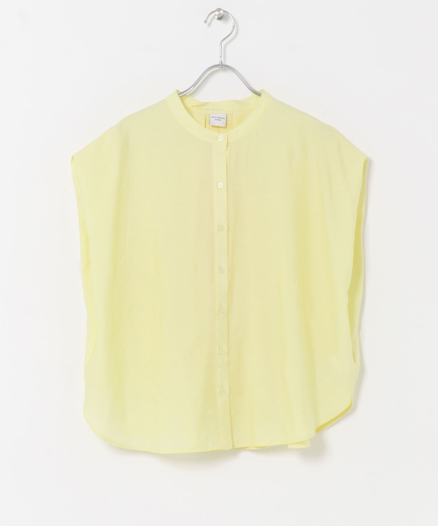 『一部WEB限定カラー』ショルダータックバンドカラーシャツ YELLOW Free