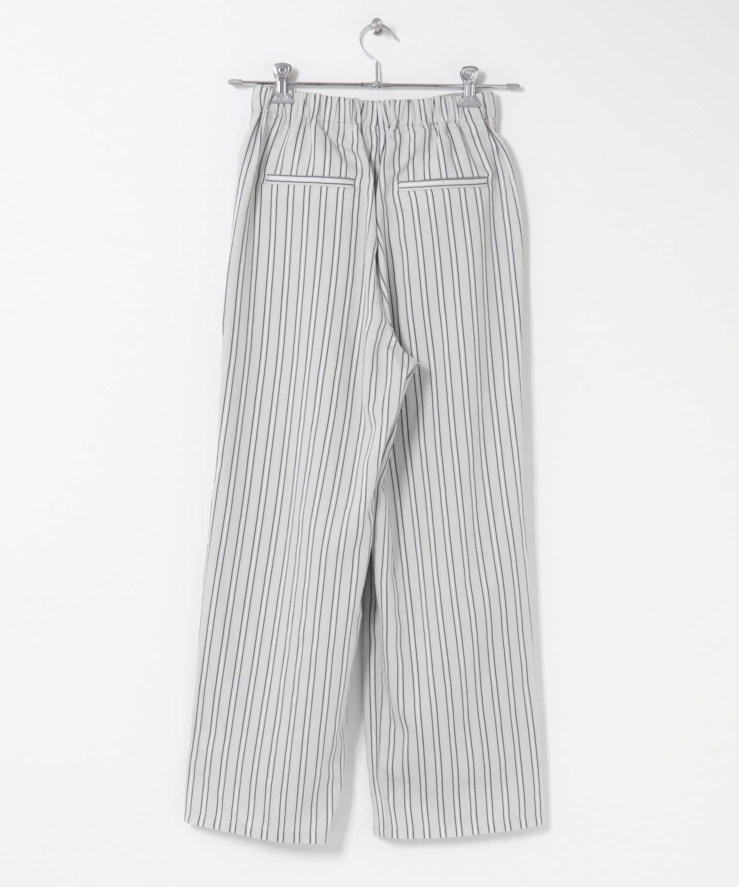 ストライプタックイージーパンツ GRAY Free
