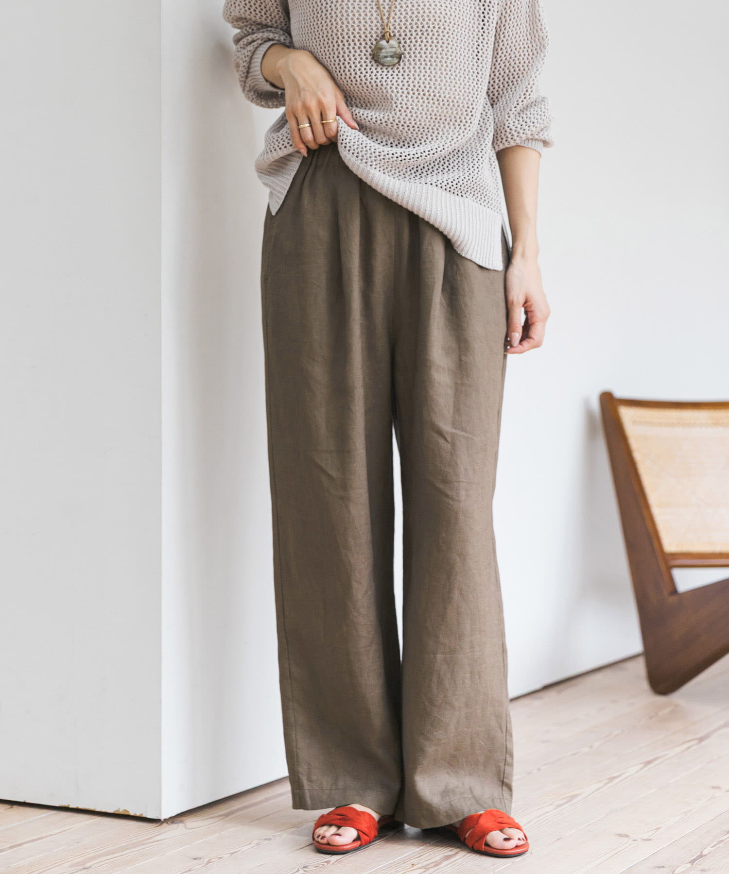 リネンイージーパンツ