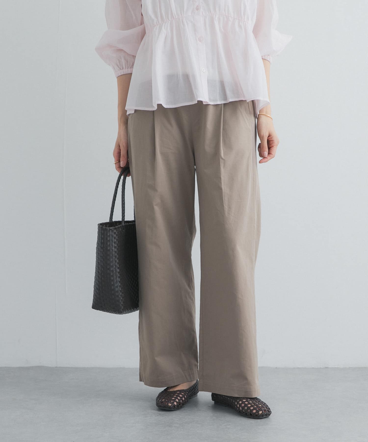 レーヨンコットンイージーパンツ