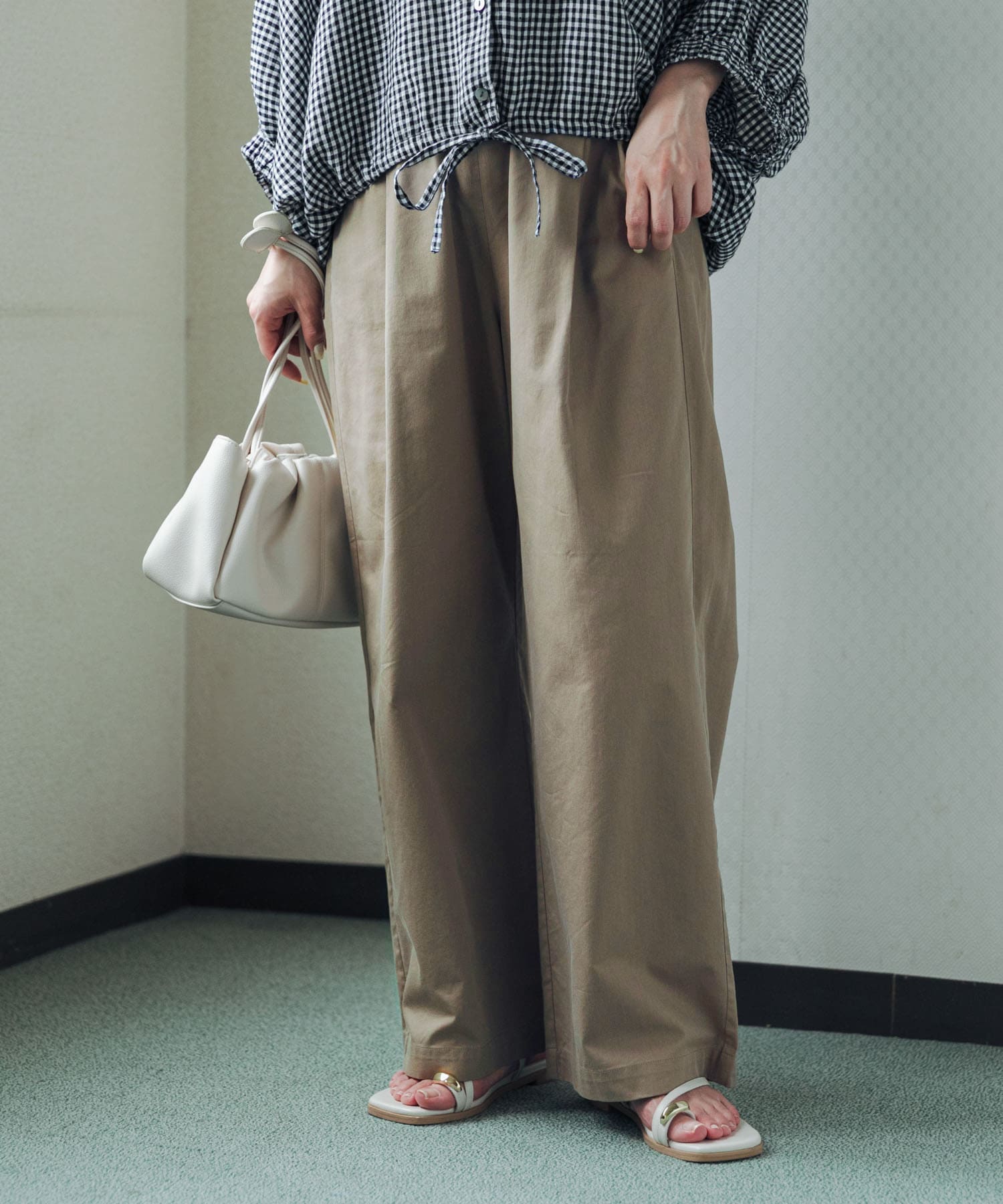 レーヨンコットンイージーパンツ