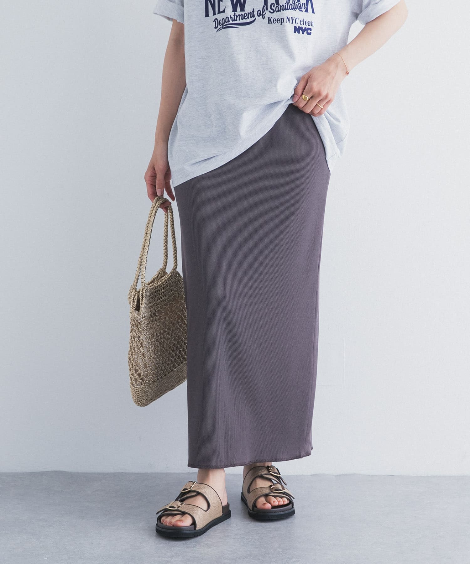 リバーシブルテレコカットスカート