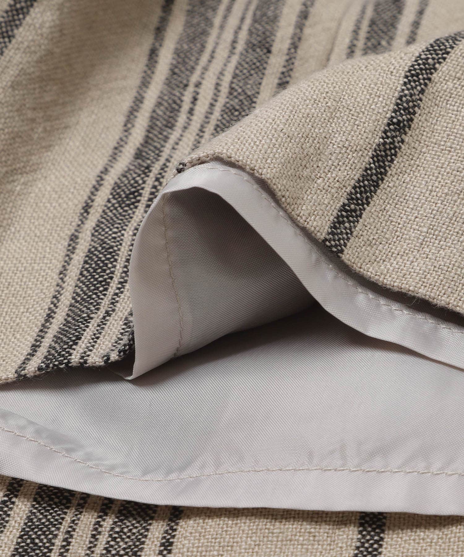Linen Stripe I-Line Skirt NATURAL M