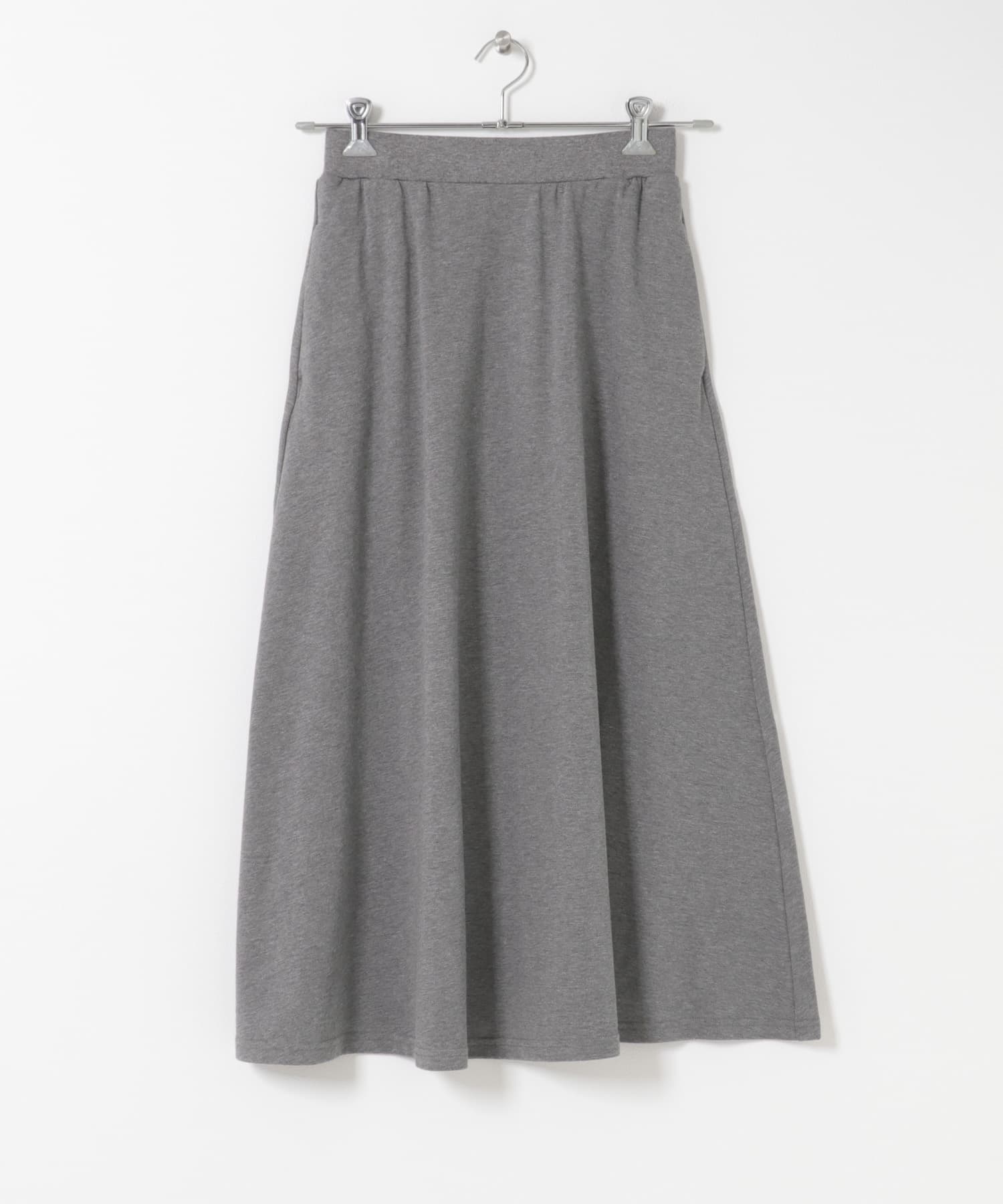 モダールコットン裏毛イージースカート TOPGRAY Free