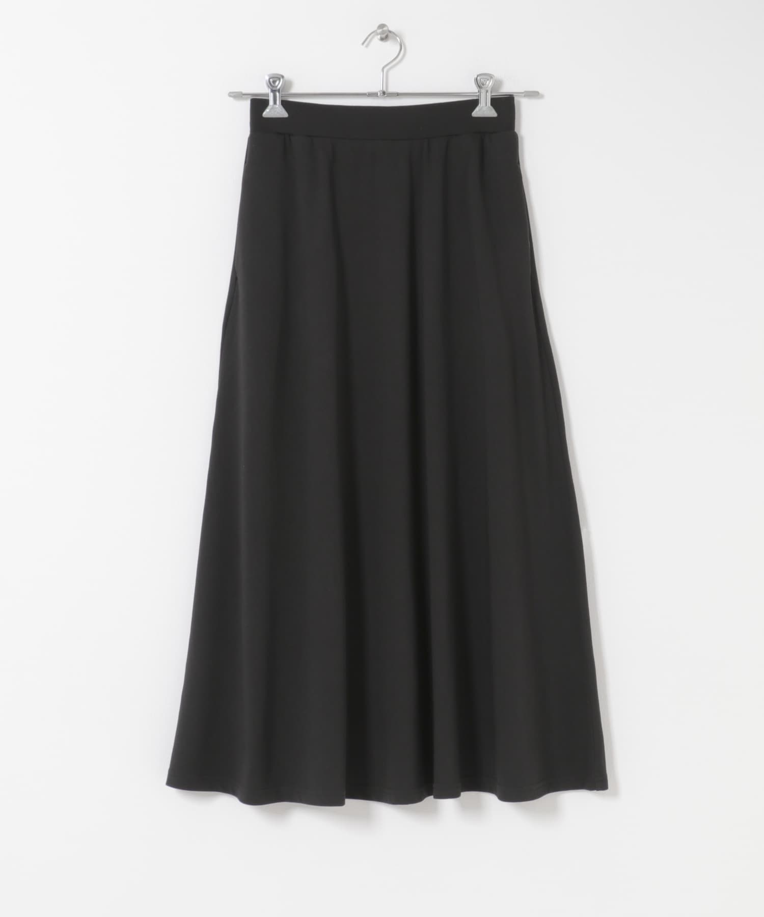 モダールコットン裏毛イージースカート BLACK Free