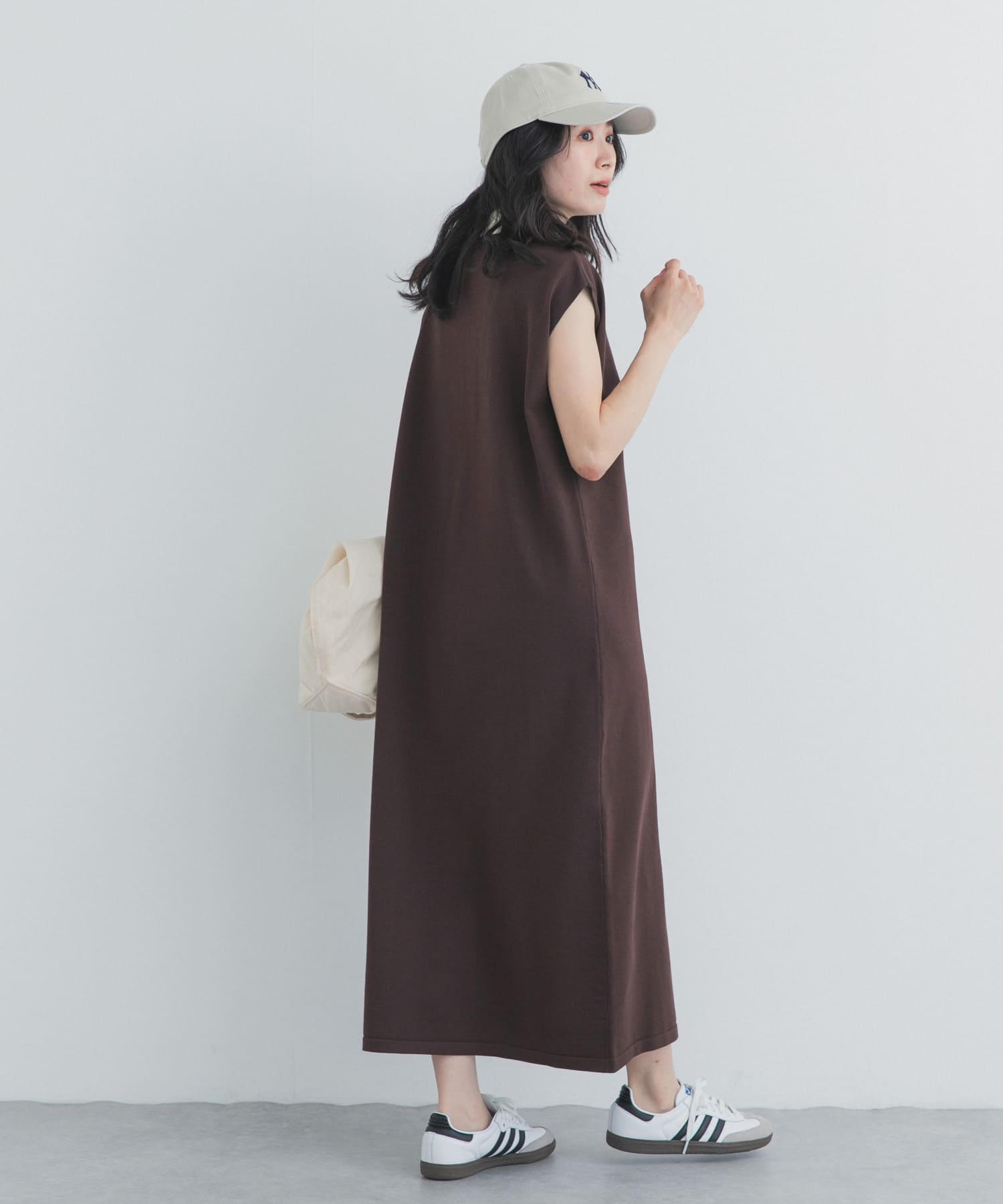 フレンチスリーブニットワンピース(Free BROWN): ワンピース｜URBAN