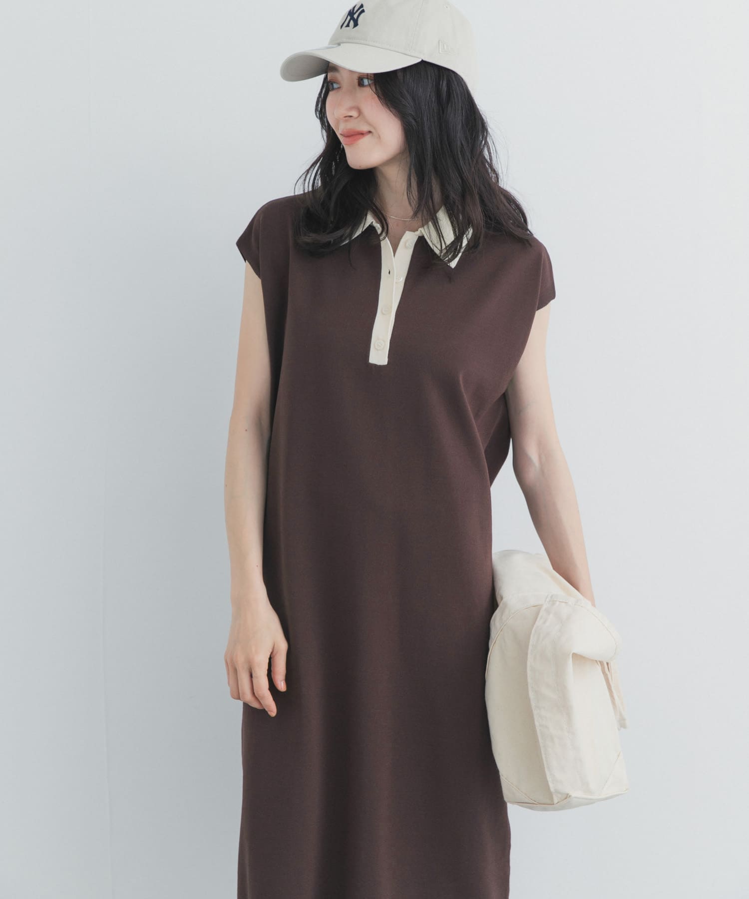 フレンチスリーブニットワンピース(Free BROWN): ワンピース｜URBAN
