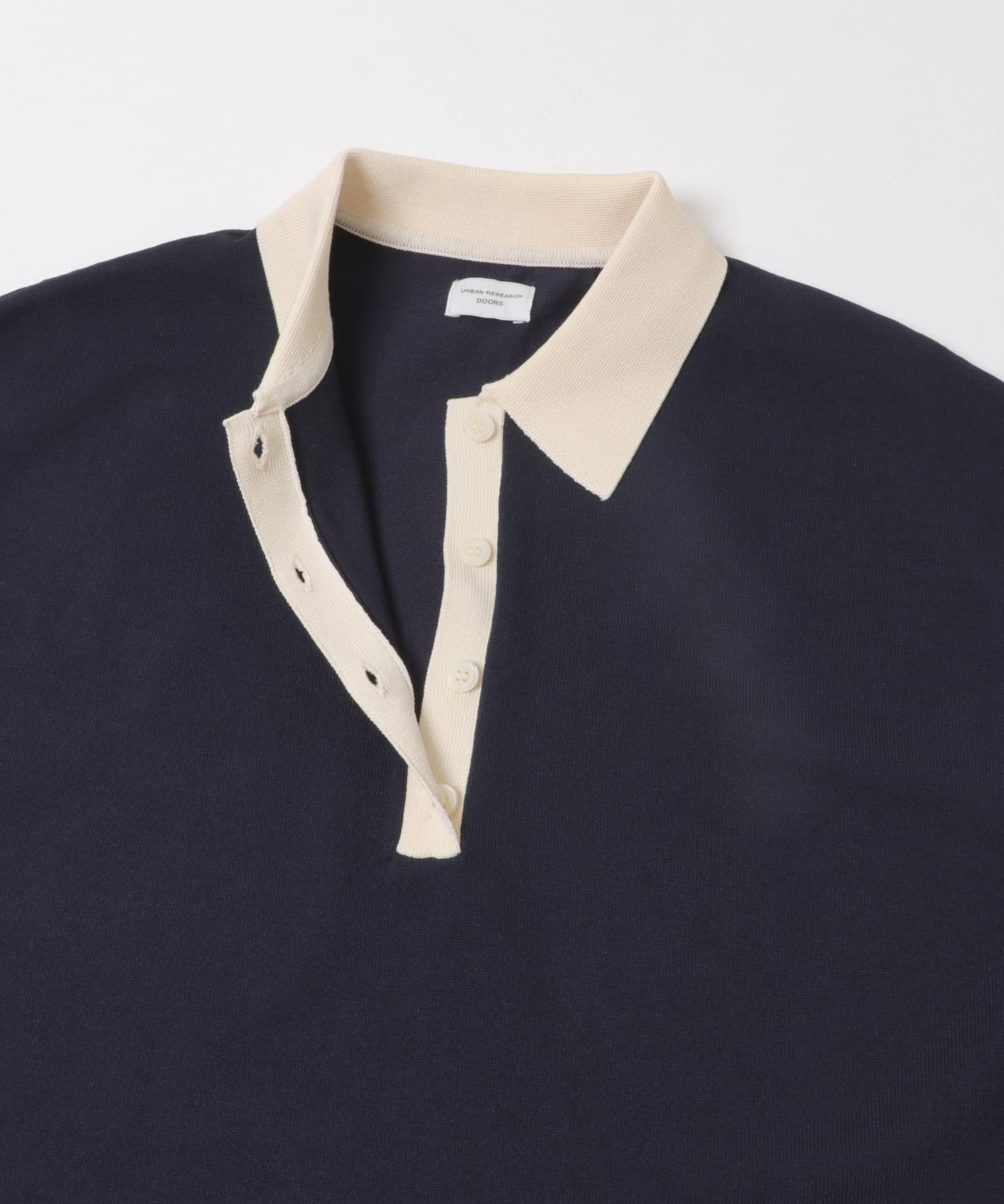 フレンチスリーブニットワンピース NAVY Free