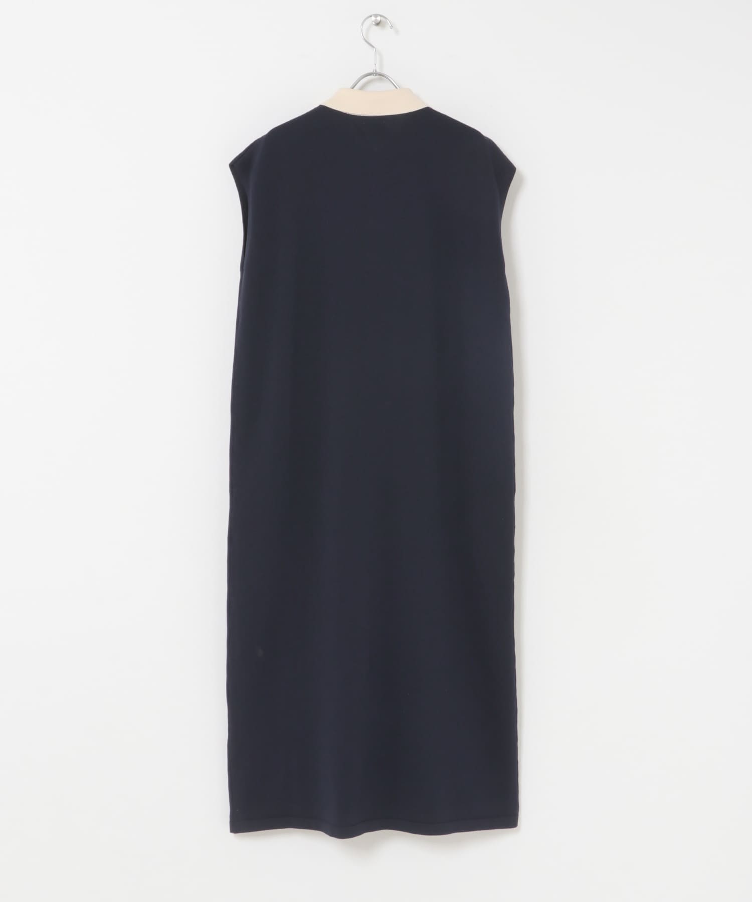 フレンチスリーブニットワンピース NAVY Free