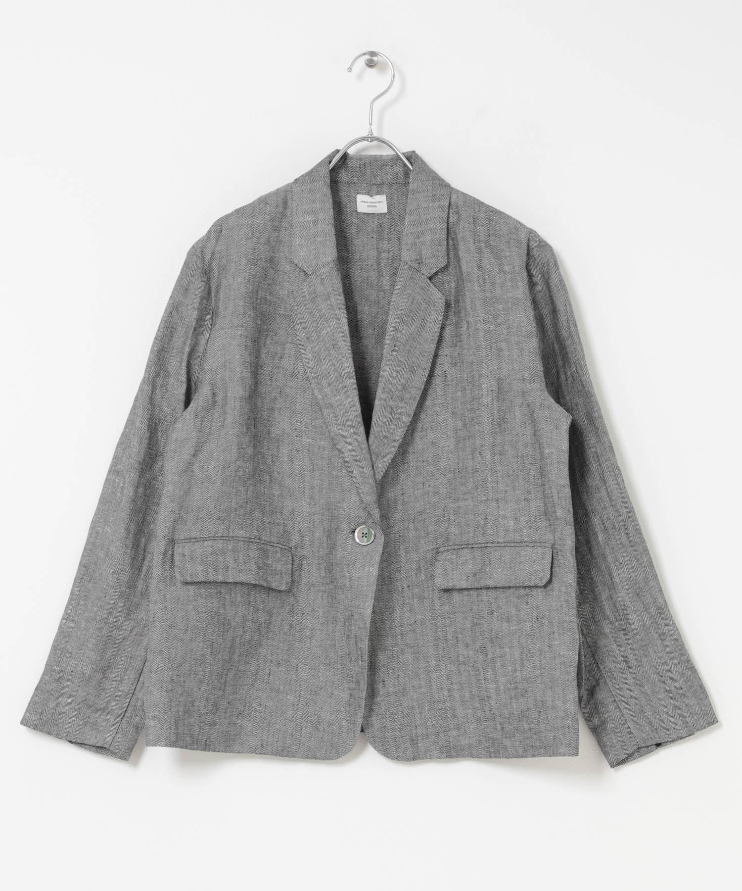 ヘリンボーンリネンジャケット