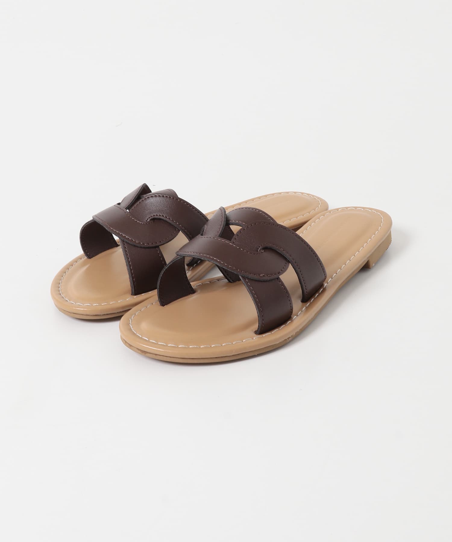 カッティングサンダル BROWN 36