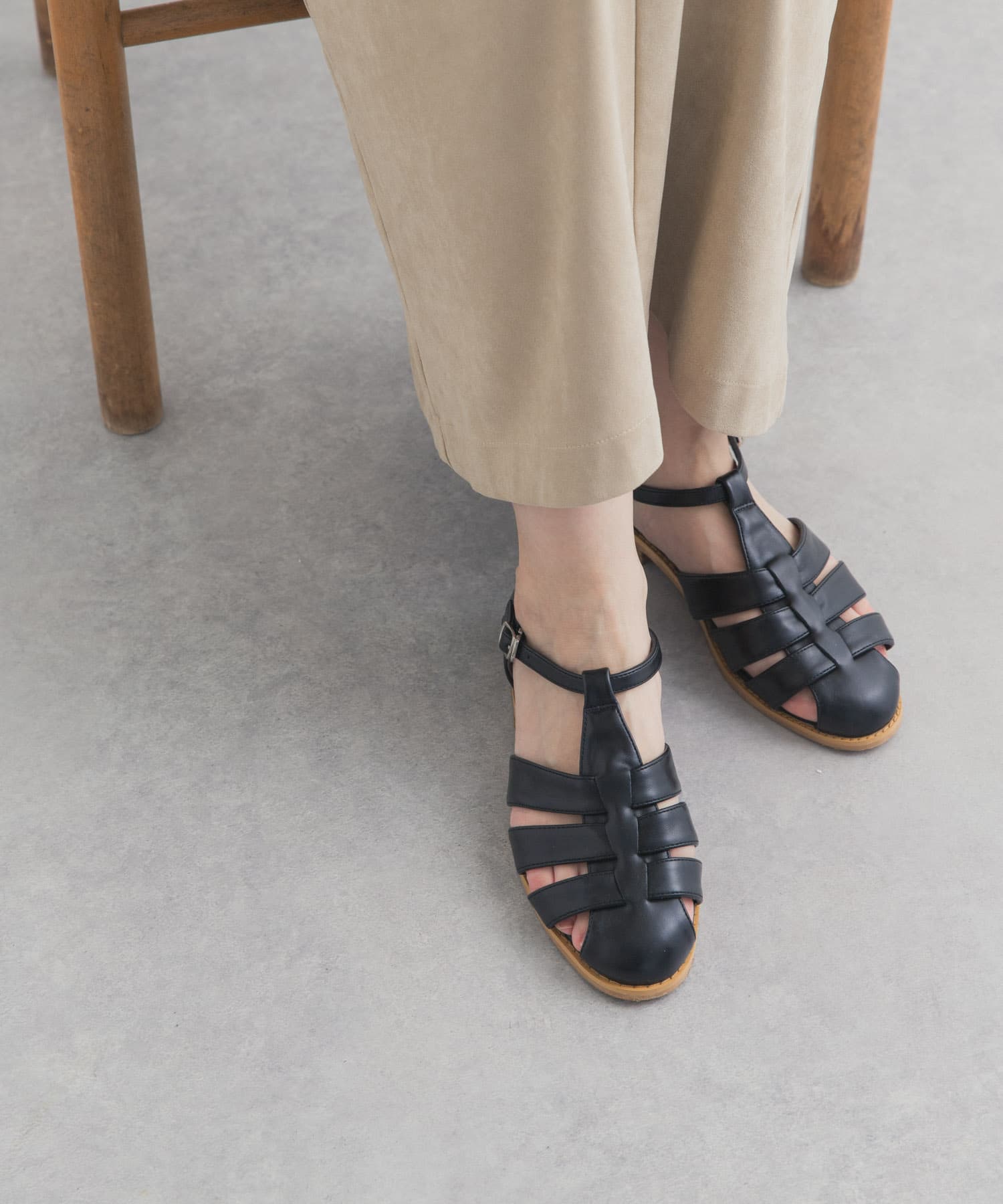 グルカサンダル BLACK 36