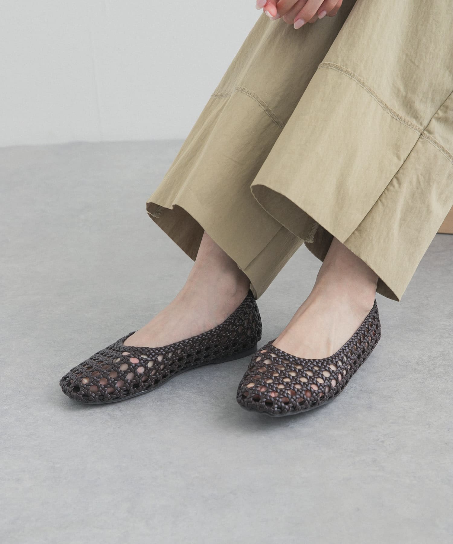 メッシュサンダル BROWN 36