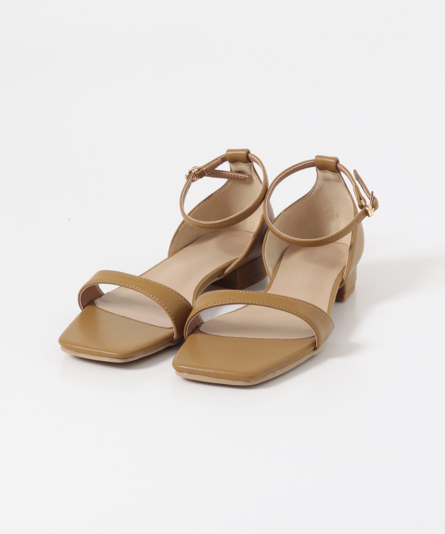 アンクルストラップフラットサンダル CAMEL 36