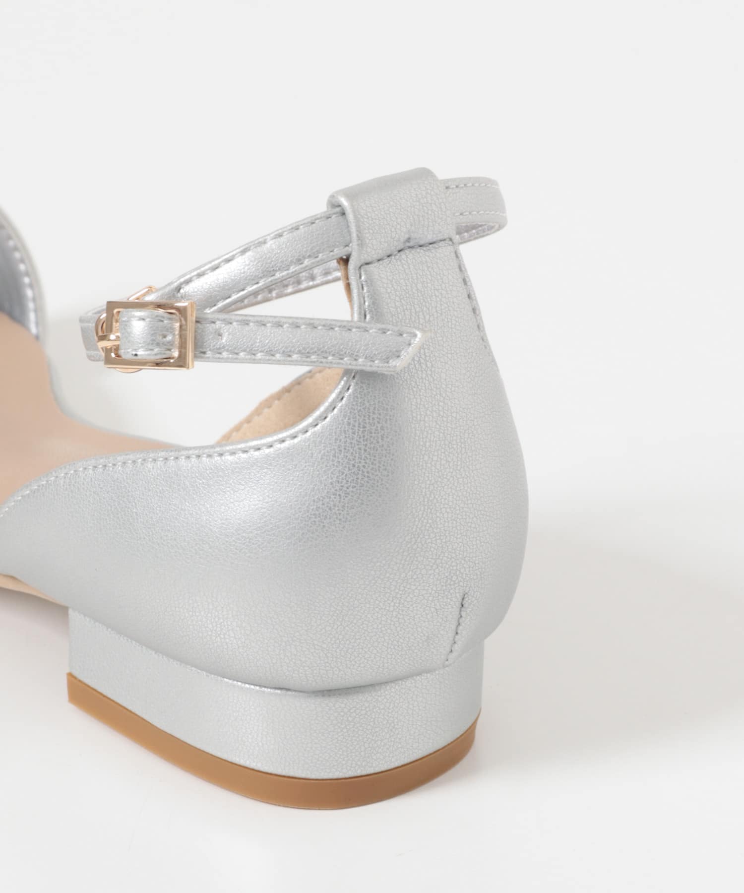 アンクルストラップフラットサンダル SILVER 36