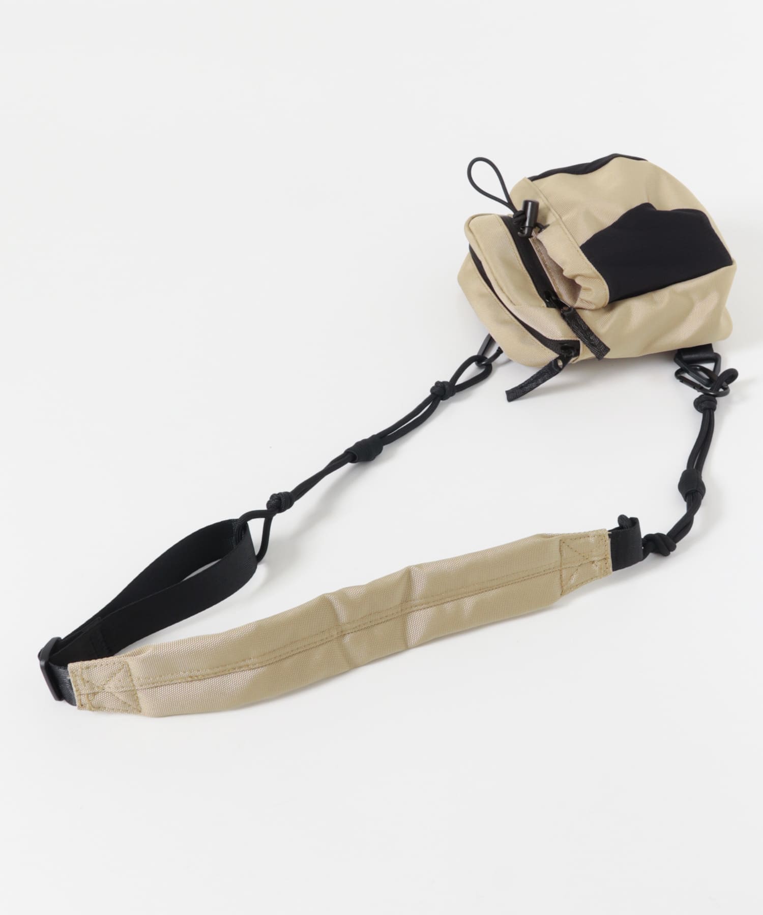 コンパクトマルチポケットショルダーバッグ BEIGE One