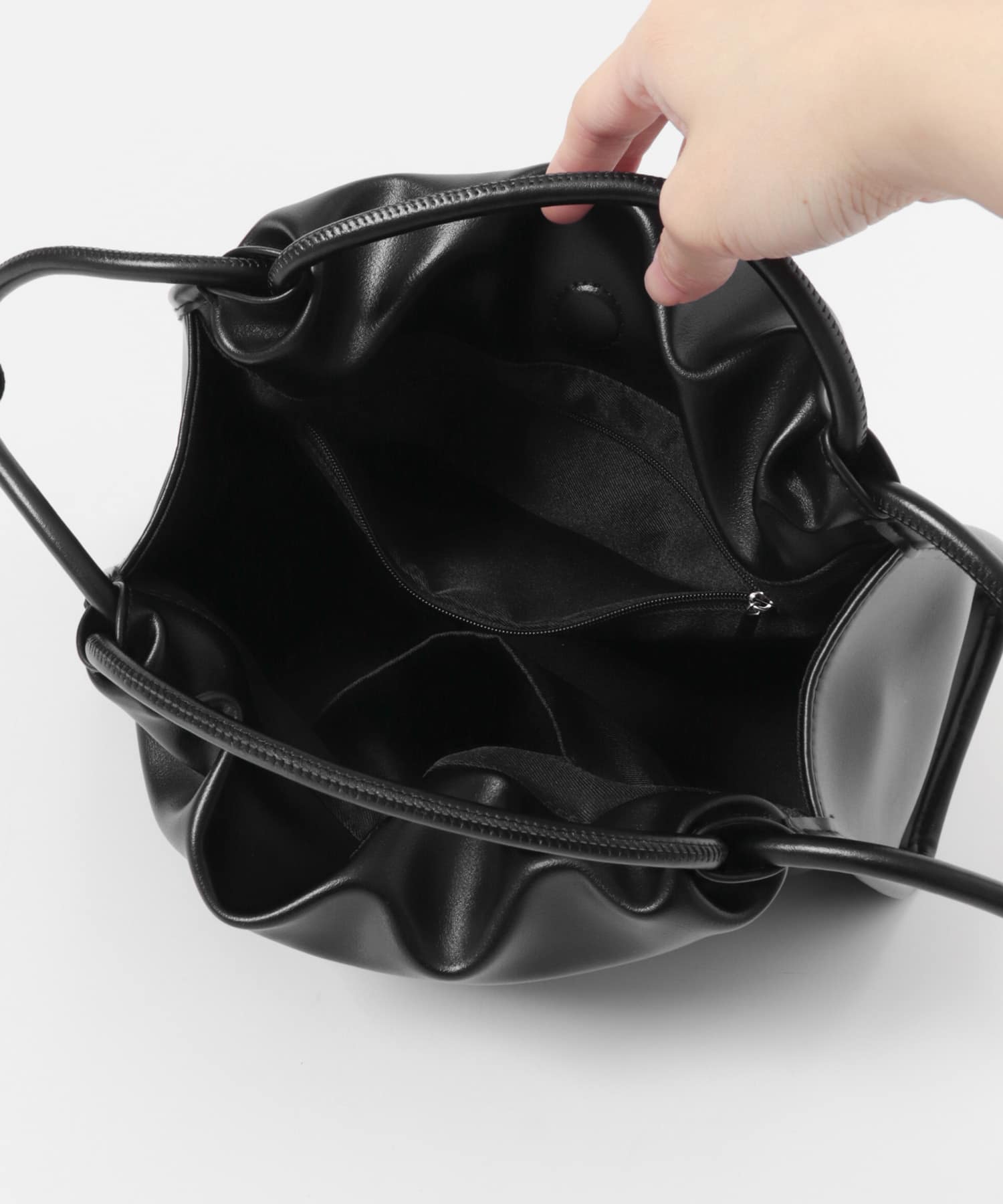 ドロストトートバッグ BLACK One