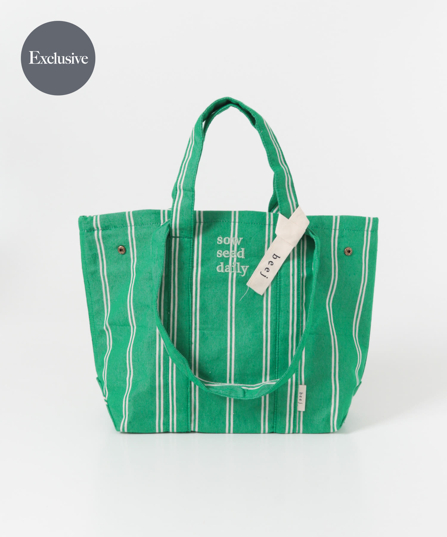 『別注』beej×DOORS　ストライプトートバッグ