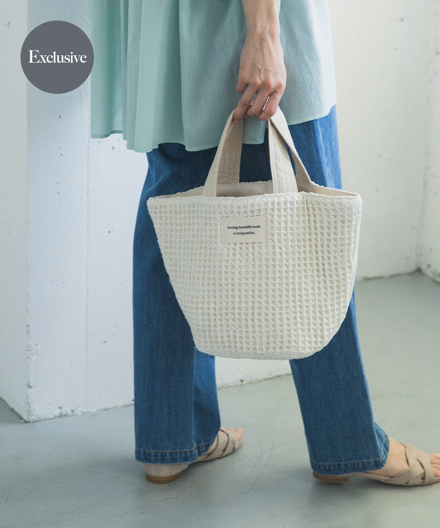 『別注』beej×DOORS　ワッフルトートバッグ