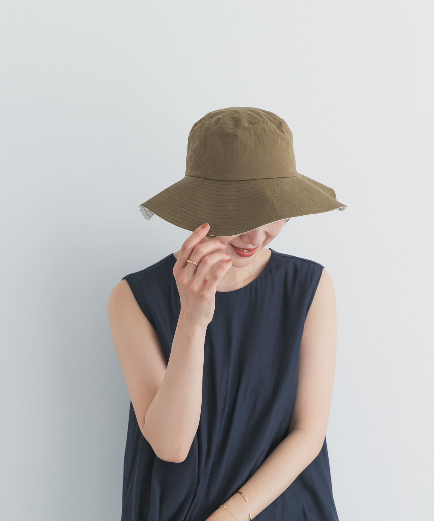 バイカラーハット KHAKI One