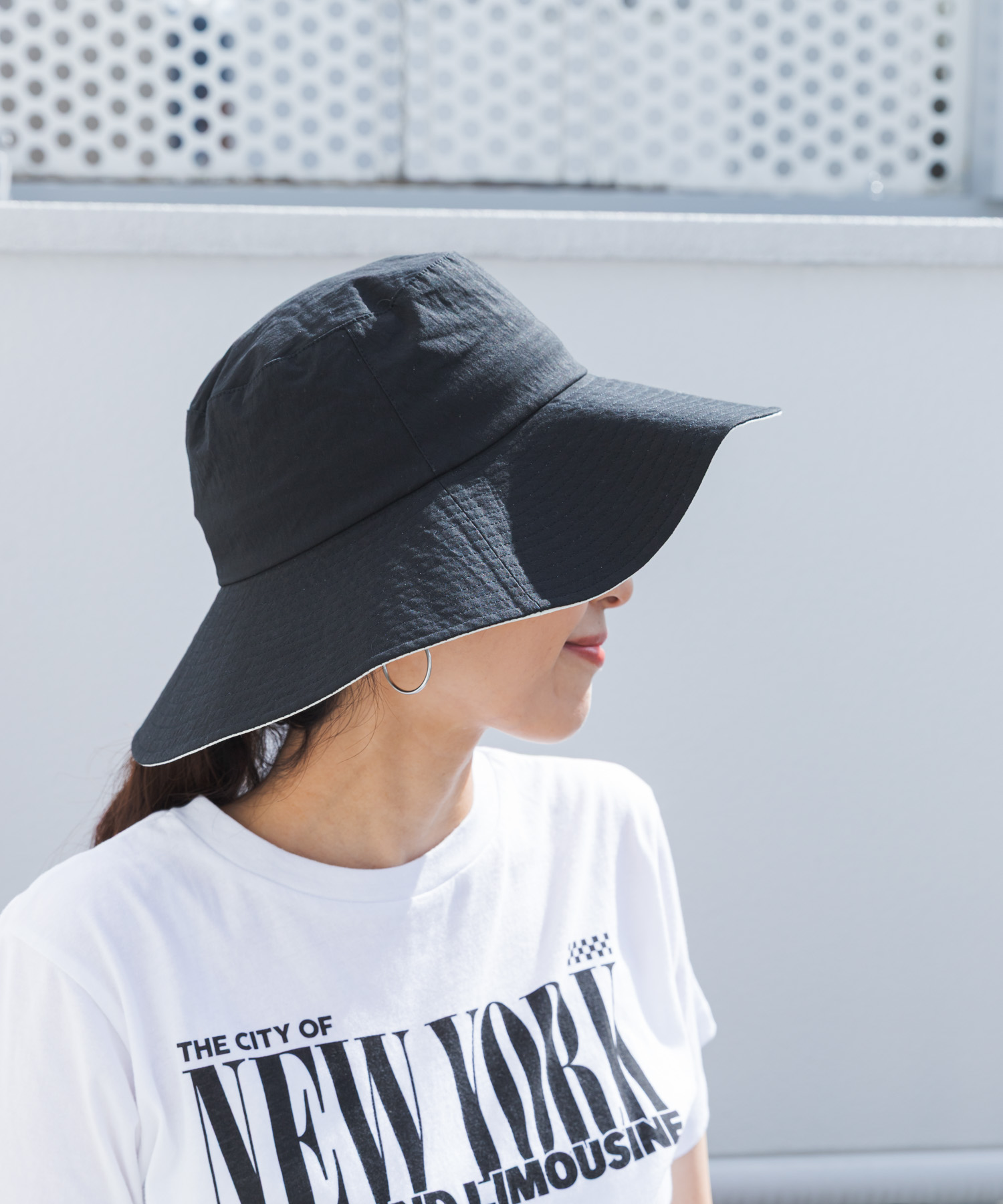 バイカラーハット