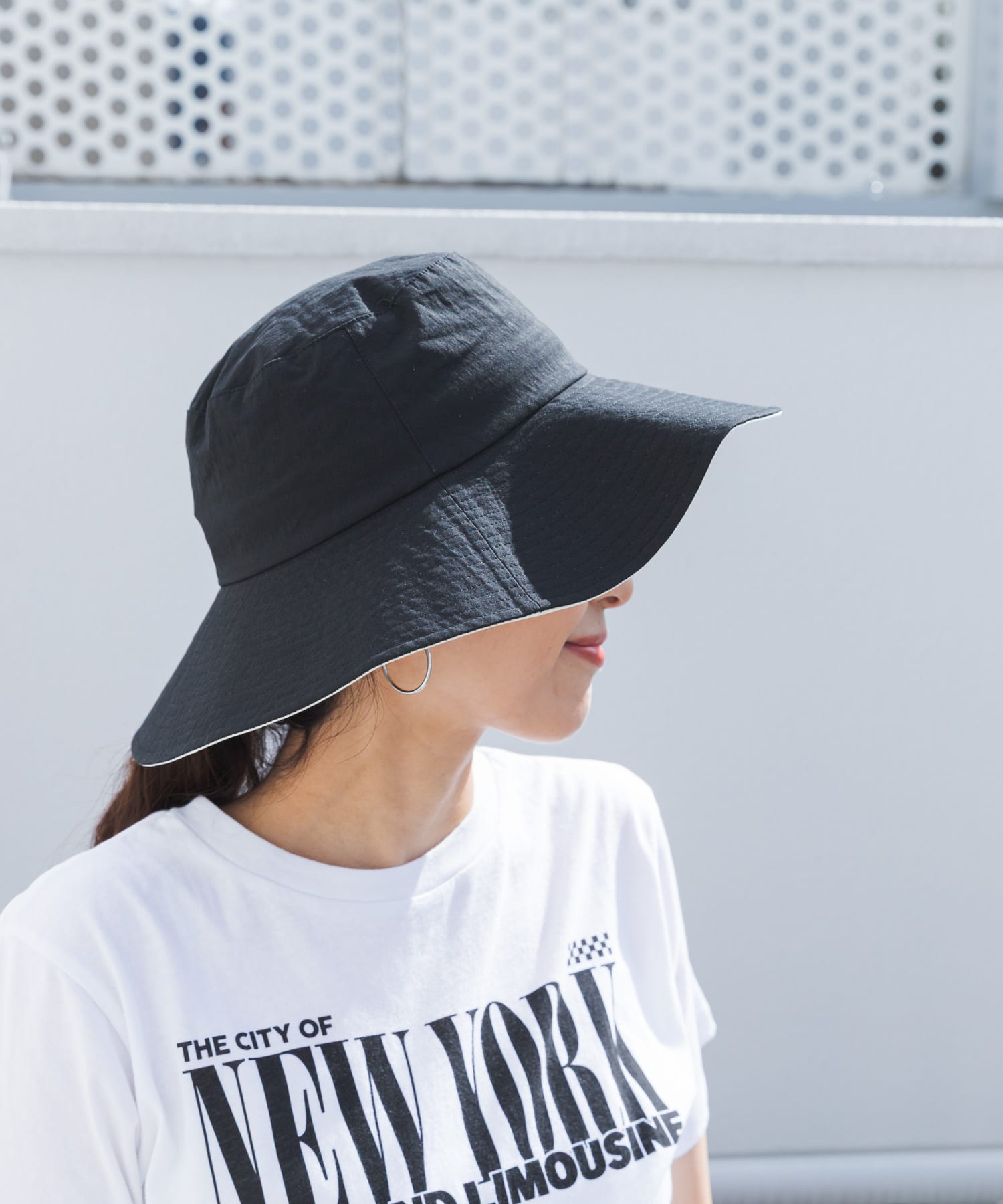 バイカラーハット