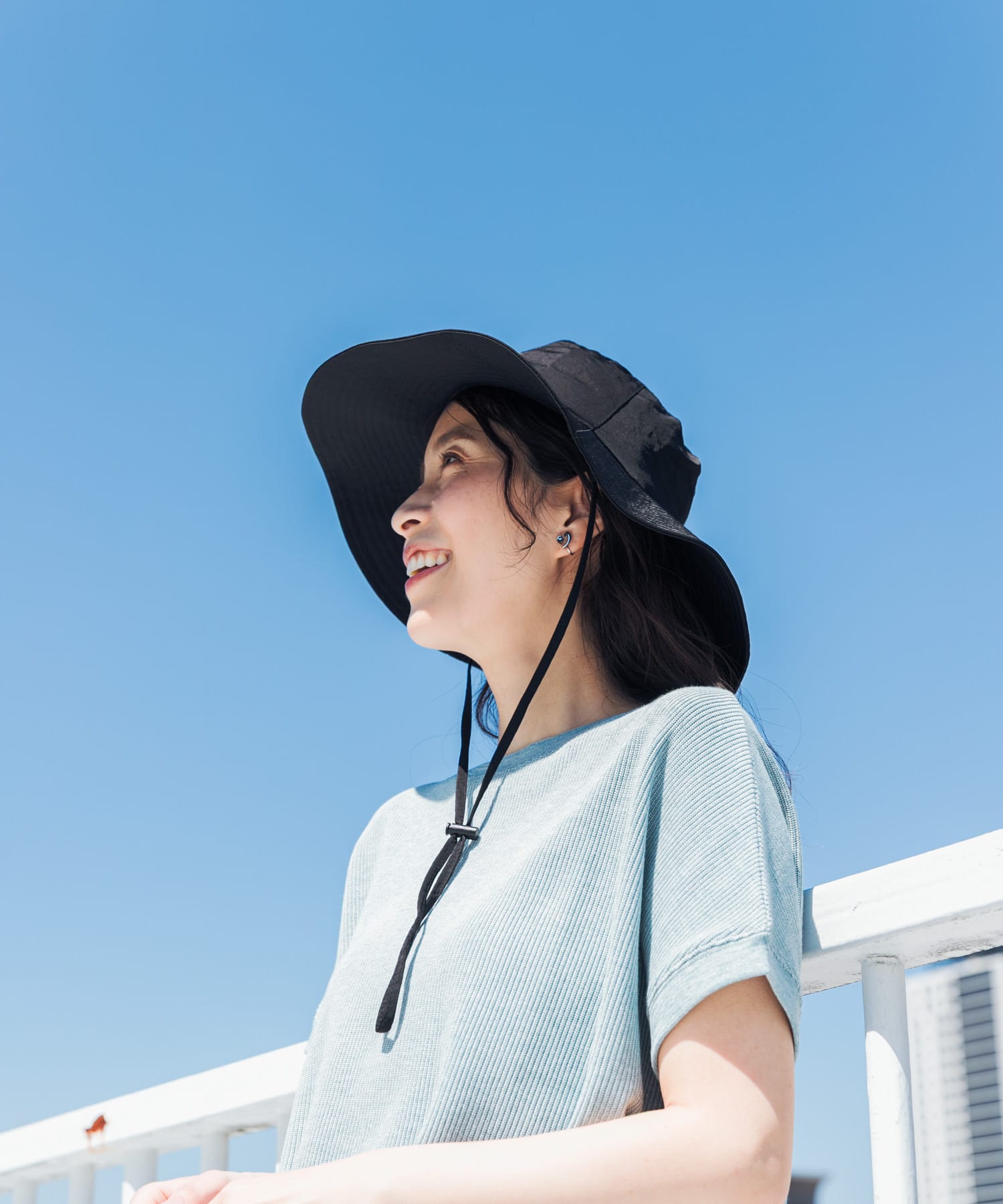 ウォッシャブルツバ広ハット