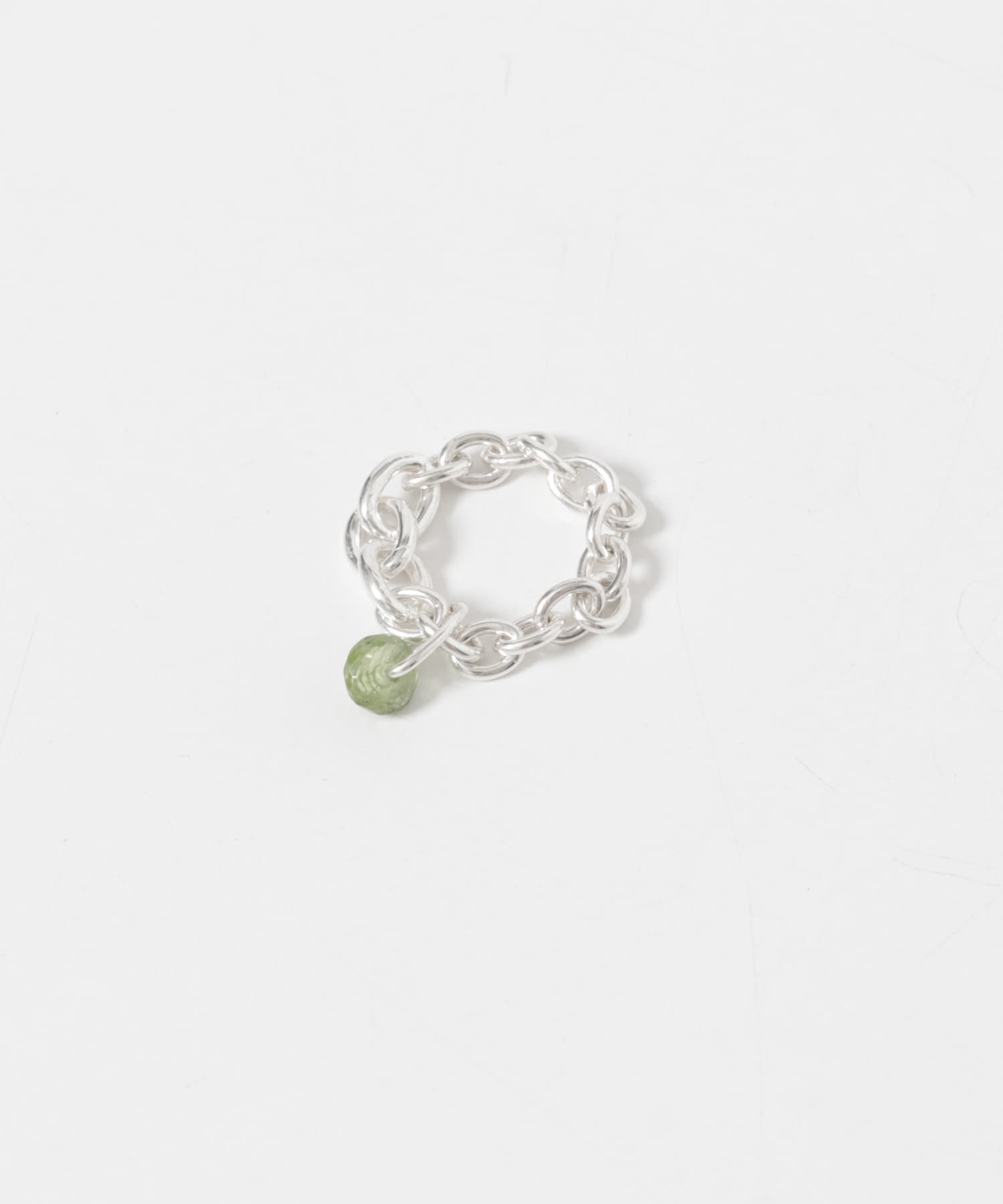 天然石チェーンリング SILVER925 PERIDOT -