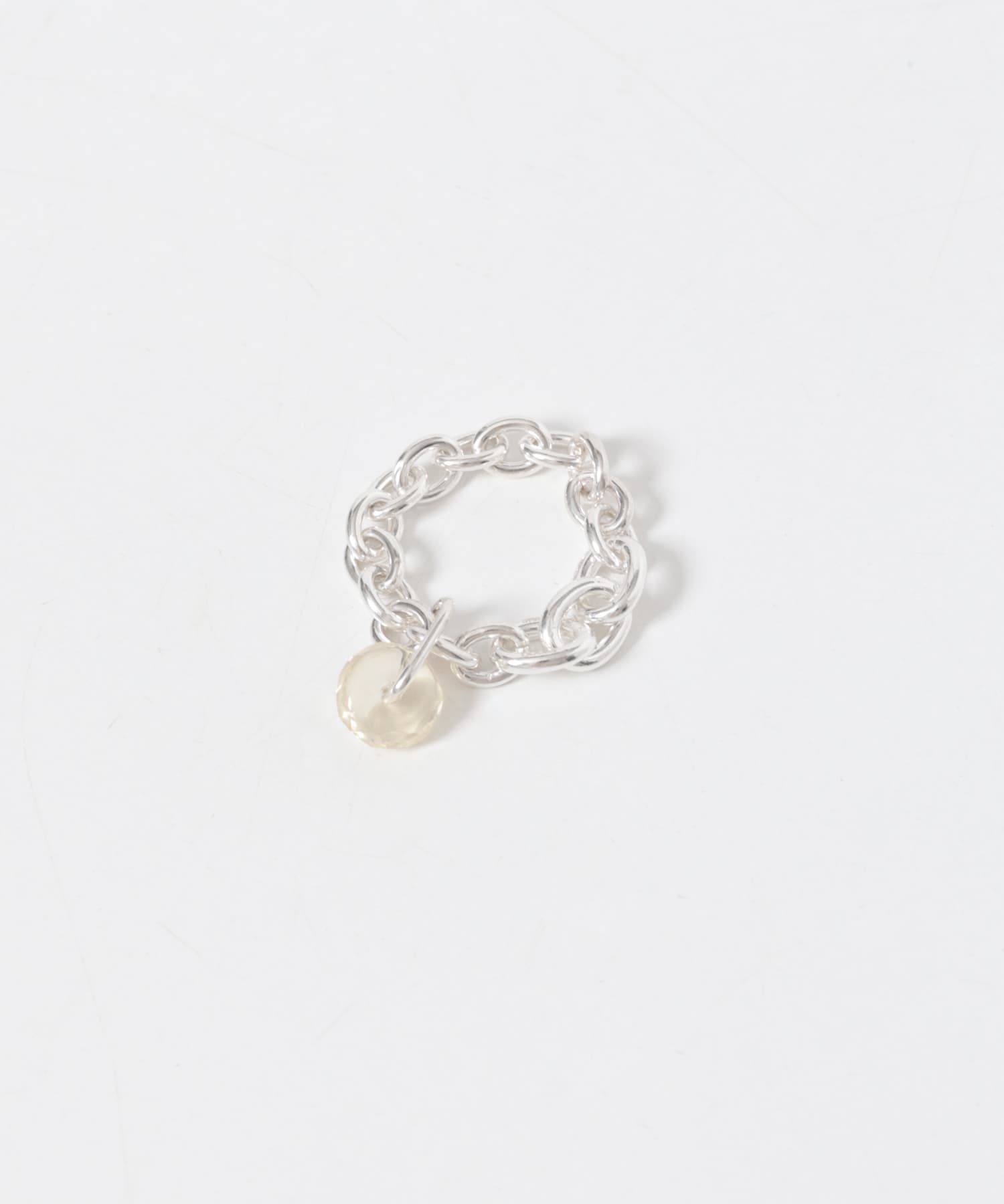 天然石チェーンリング SILVER925 CITRINE -
