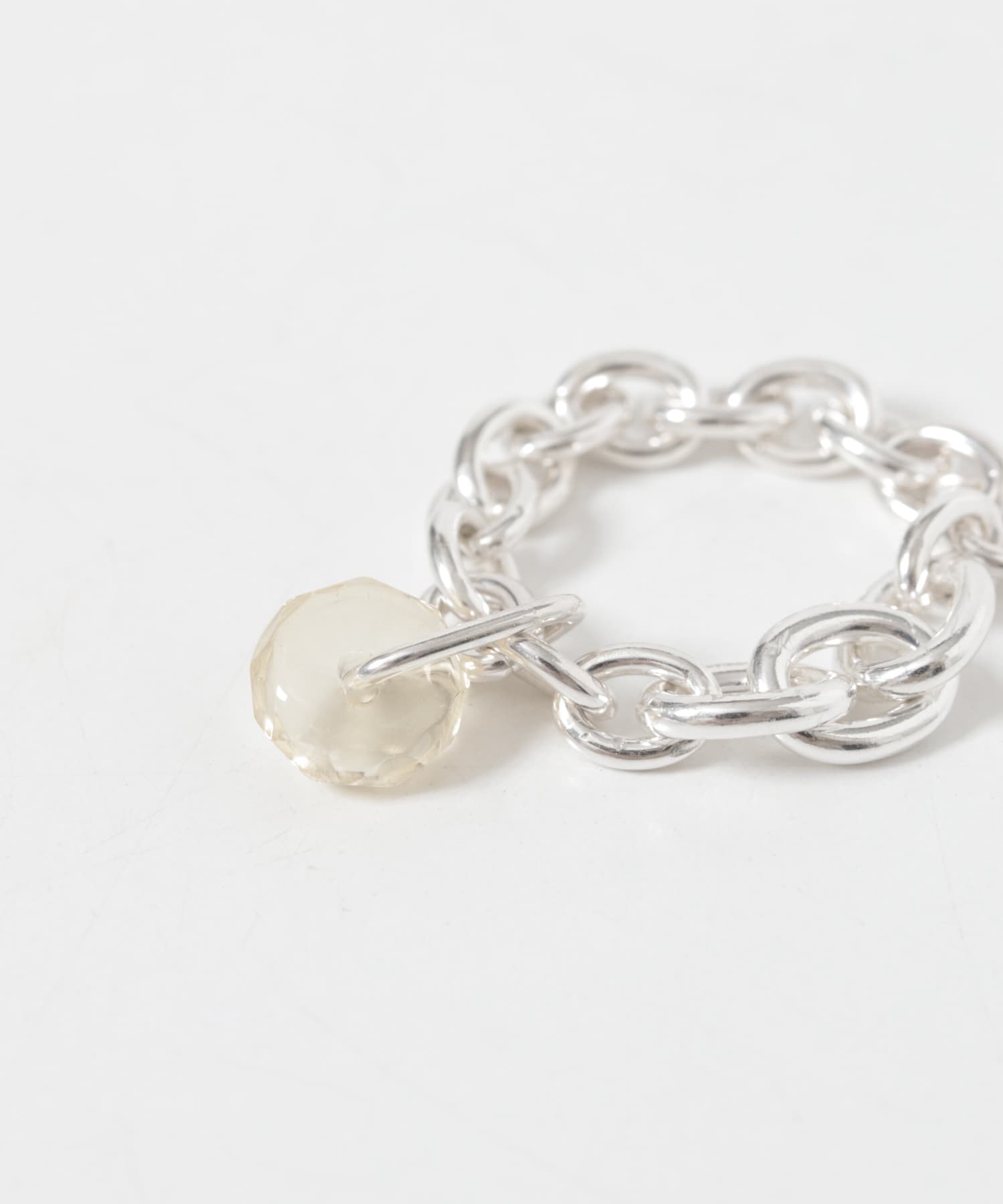 天然石チェーンリング SILVER925 CITRINE -