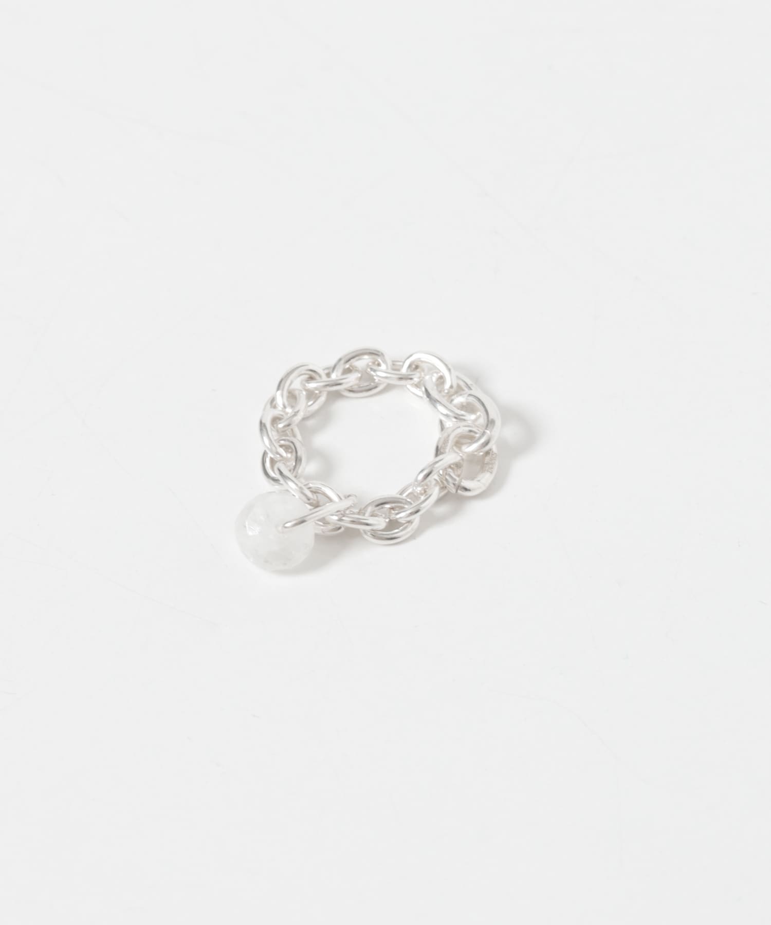 天然石チェーンリング SILVER925 MOONSTONE -