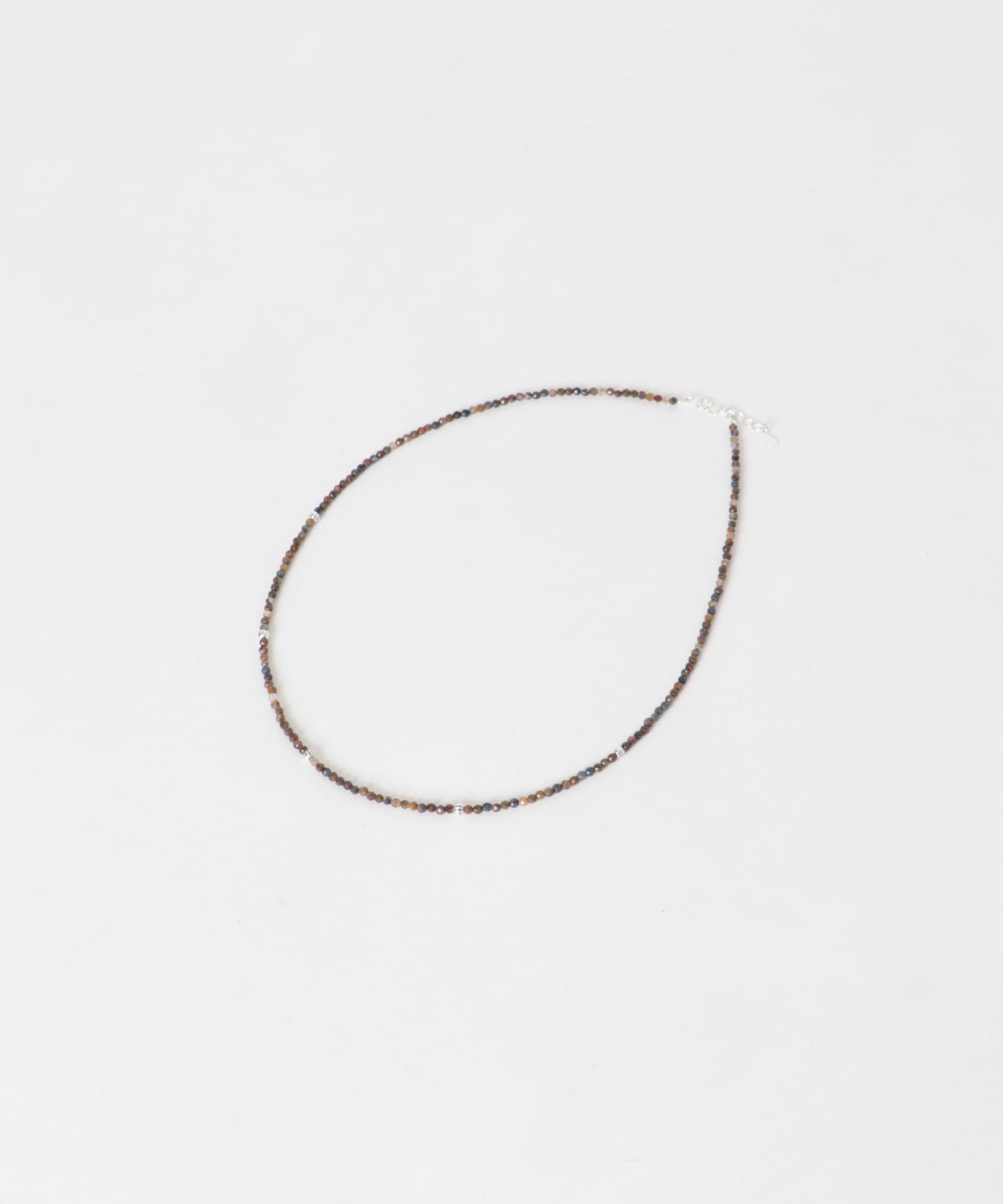 天然石×SVショートネックレス BROWN One